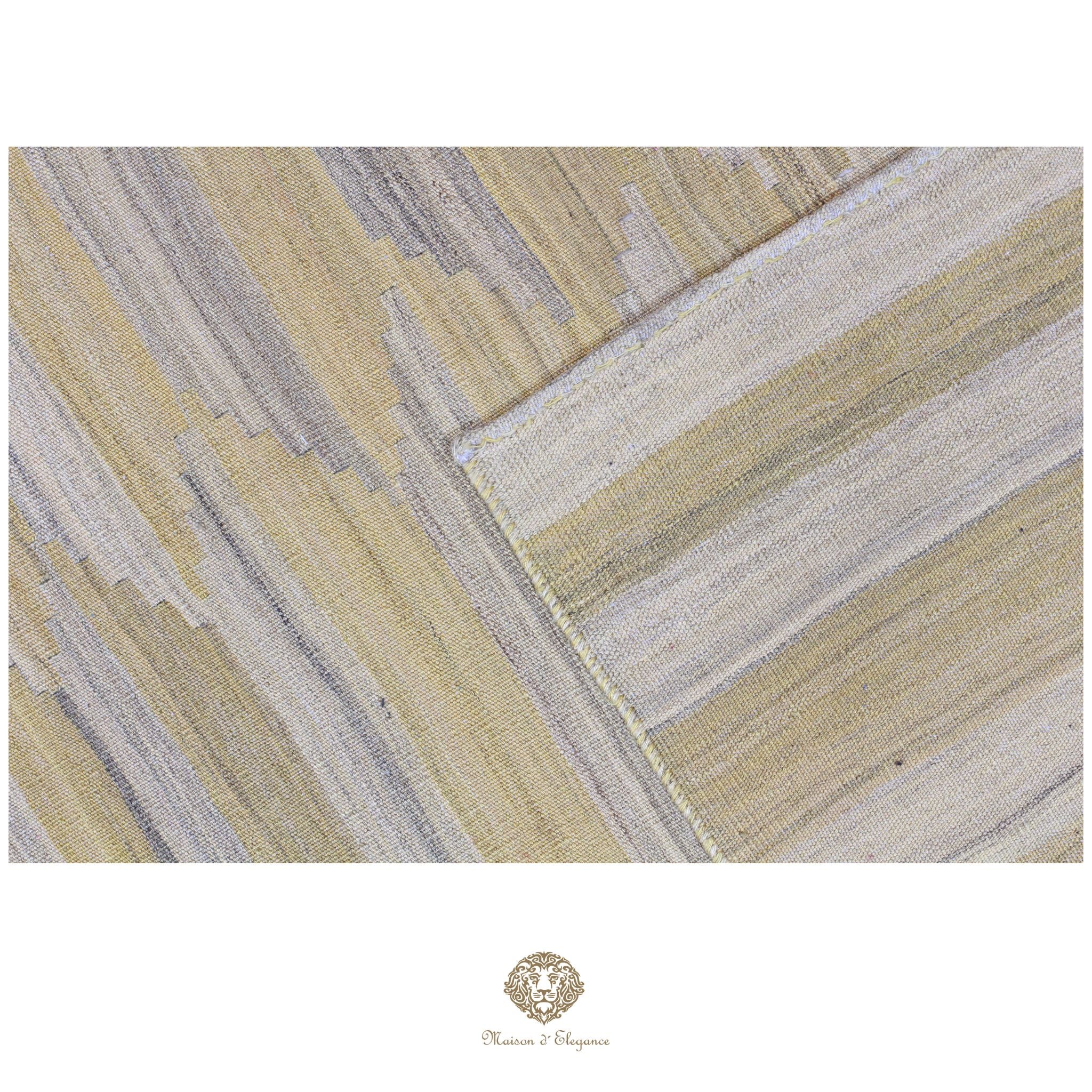 Kilim Persa Exclusivo Lana moderno | Diseño Contemporáneo Teñido Natural 238x300 cm