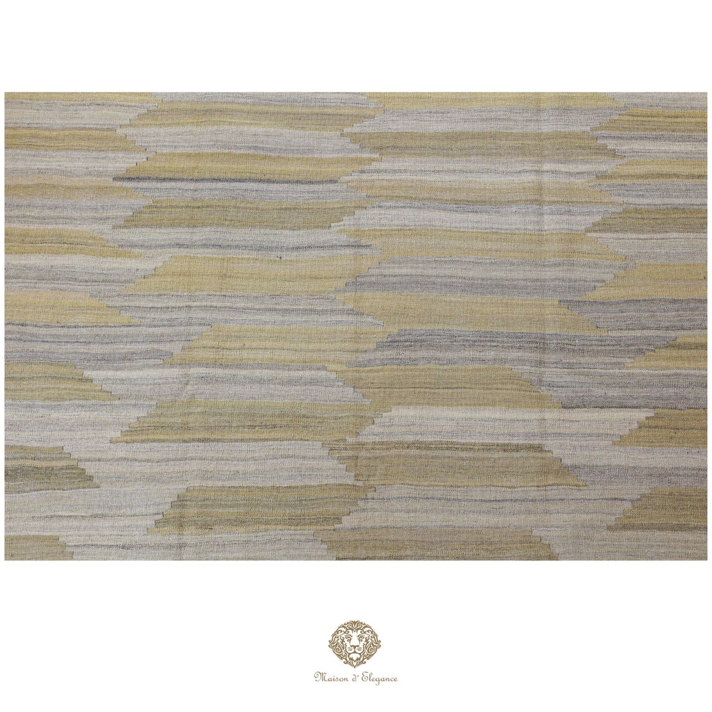 Kilim Persa Exclusivo Lana moderno | Diseño Contemporáneo Teñido Natural 238x300 cm