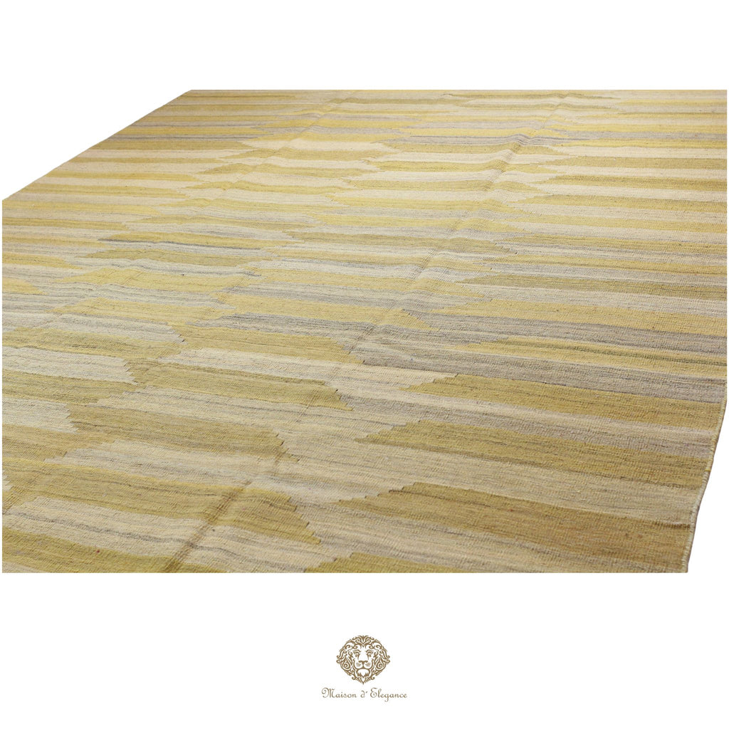 Kilim Persa Exclusivo Lana moderno | Diseño Contemporáneo Teñido Natural 238x300 cm