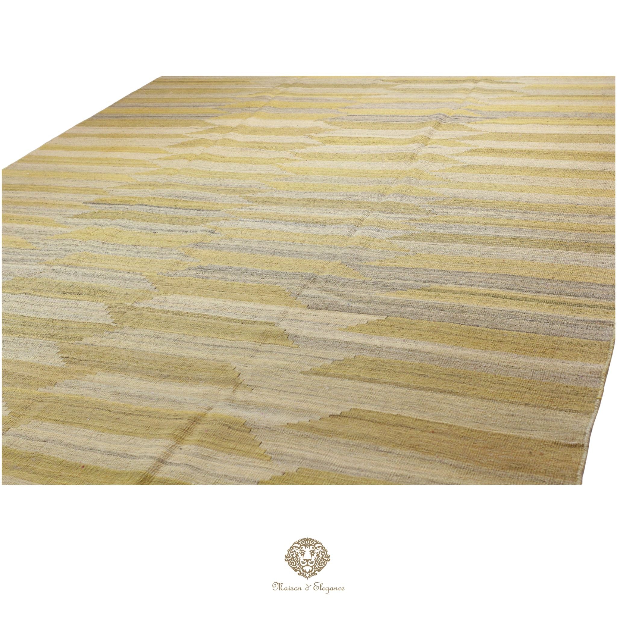 Kilim Persa Exclusivo Lana moderno | Diseño Contemporáneo Teñido Natural 238x300 cm