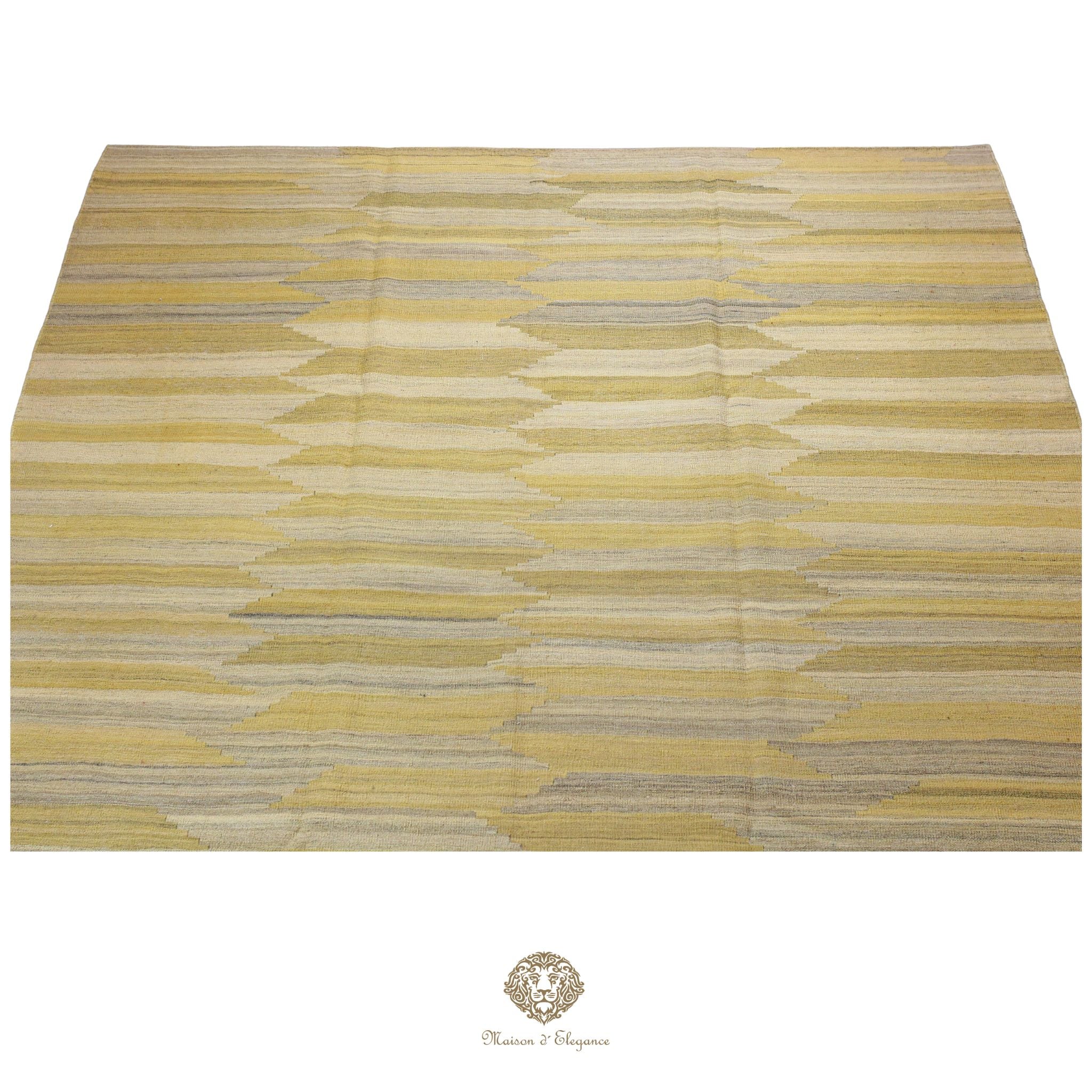 Kilim Persa Exclusivo Lana moderno | Diseño Contemporáneo Teñido Natural 238x300 cm