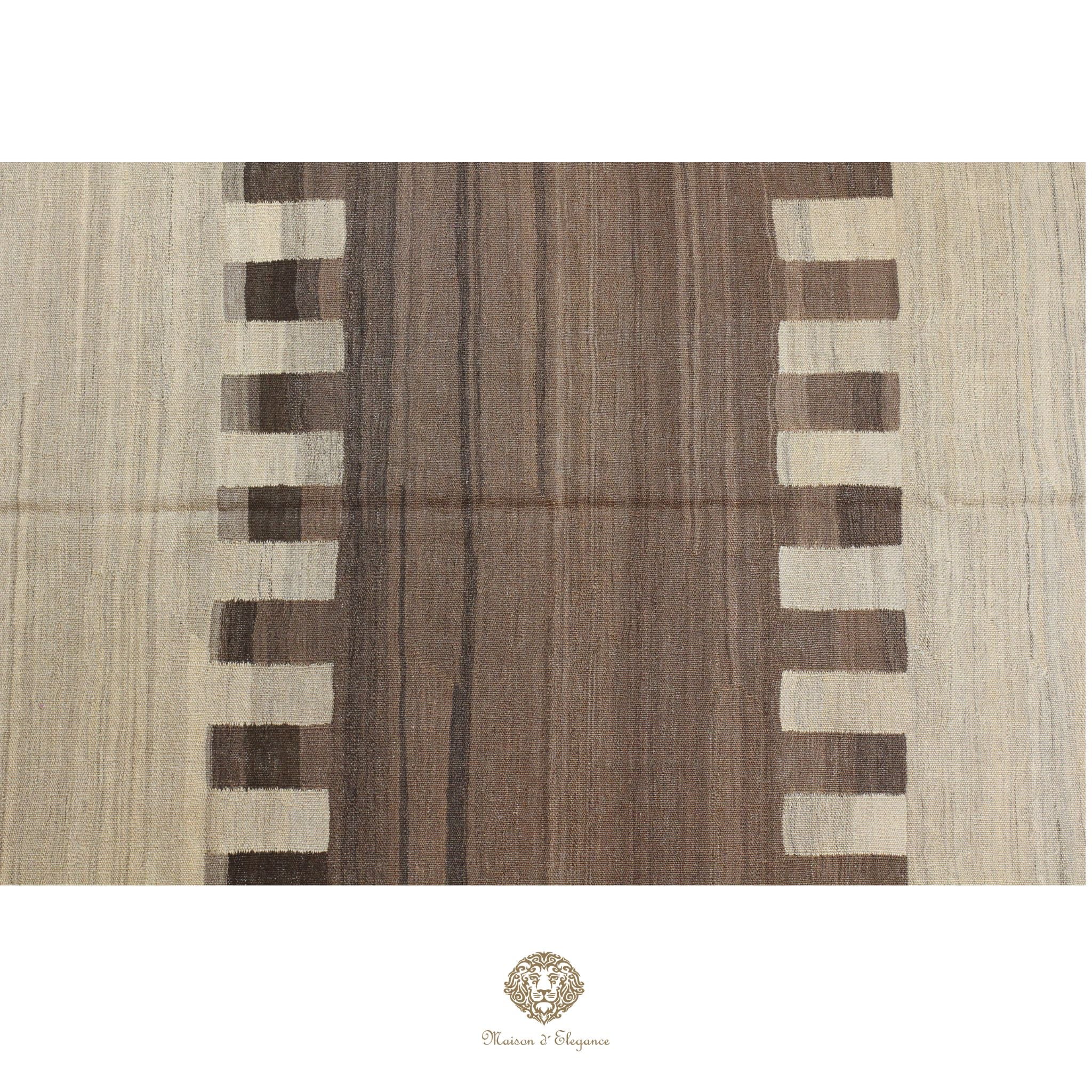 Kilim Persa Exclusivo Lana moderno | Diseño Contemporáneo Teñido Natural 172x236 cm