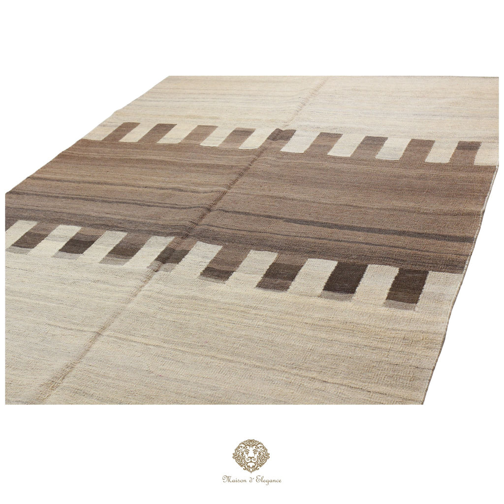 Kilim Persa Exclusivo Lana moderno | Diseño Contemporáneo Teñido Natural 172x236 cm