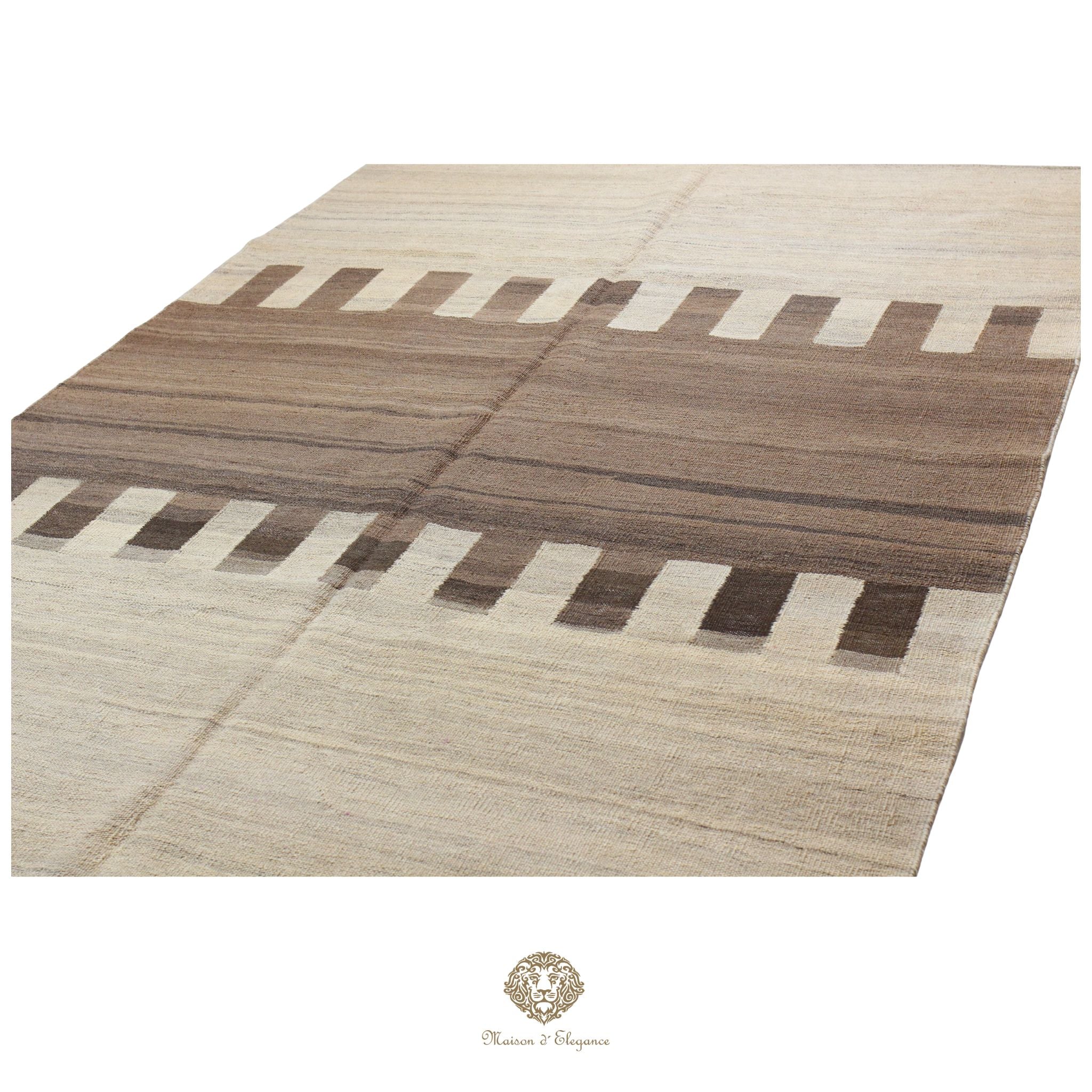 Kilim Persa Exclusivo Lana moderno | Diseño Contemporáneo Teñido Natural 172x236 cm