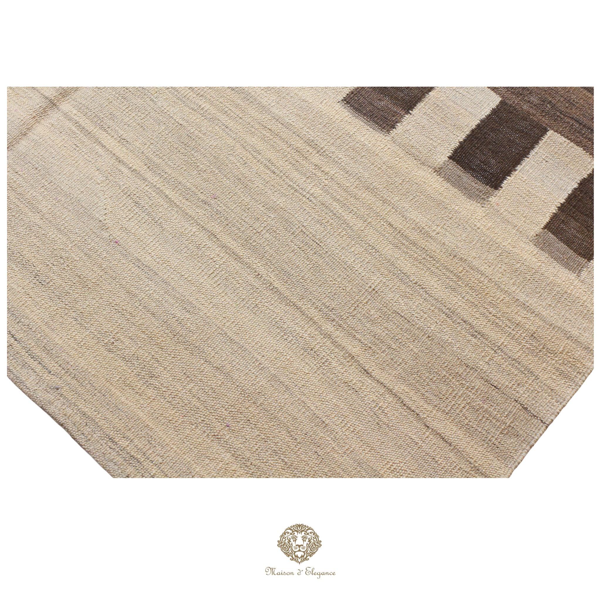 Kilim Persa Exclusivo Lana moderno | Diseño Contemporáneo Teñido Natural 172x236 cm