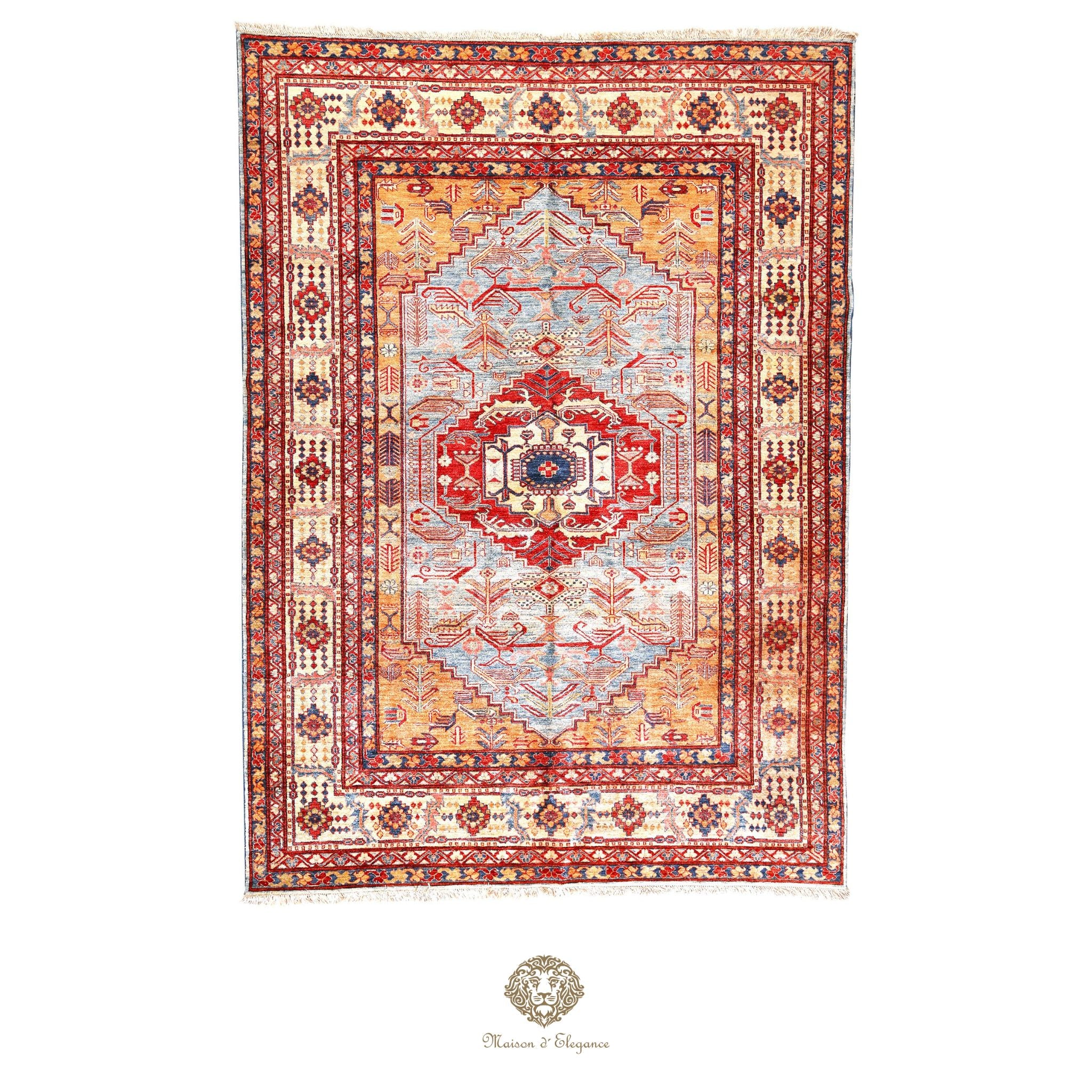 Kasak Fine Wool Rug Medallion Classic Design | Hand-knotted  239 x 335 cm
