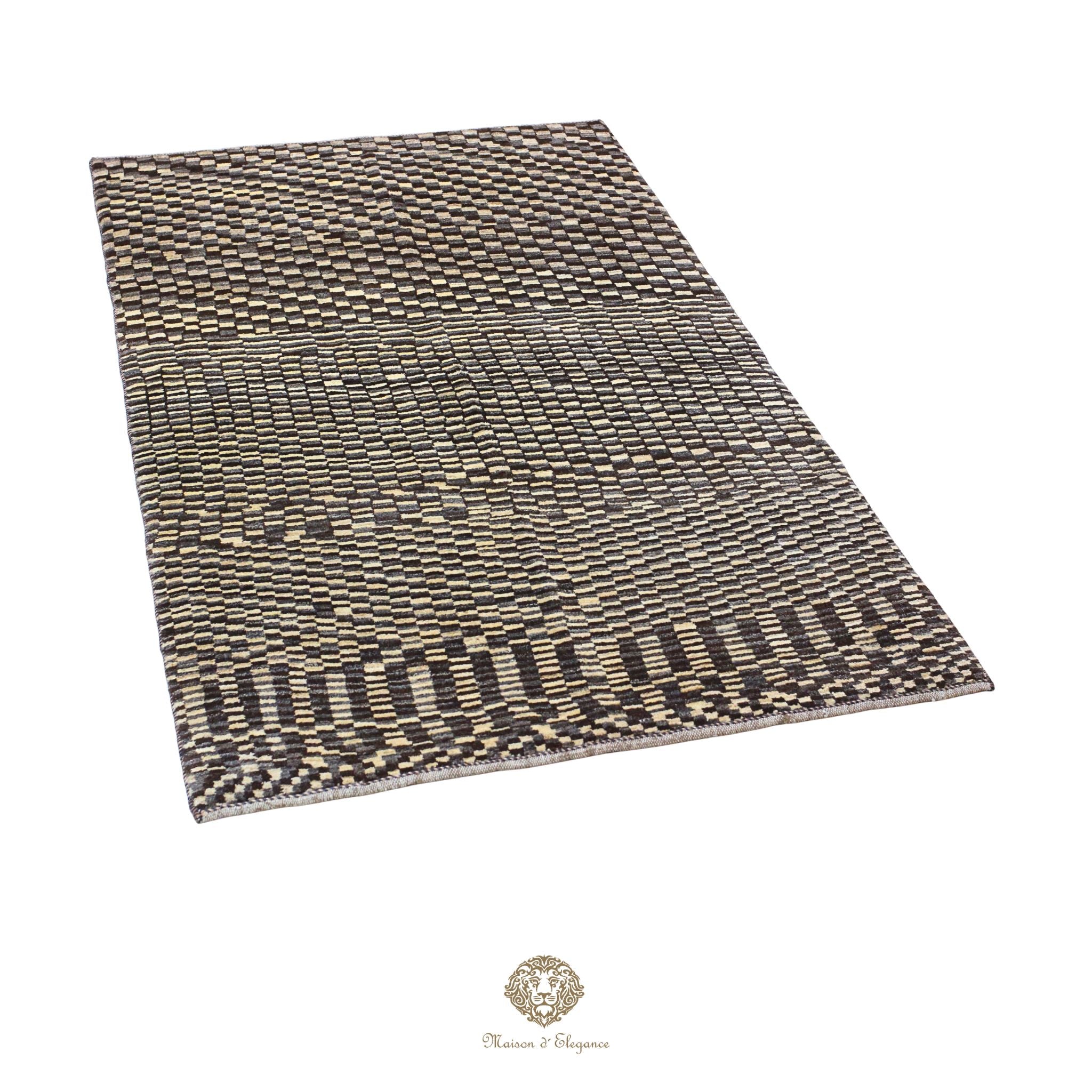 Alfombra persa Kashkuli naturale color tribal | Gabbeh de lana hecha a mano 111 x 183 cm
