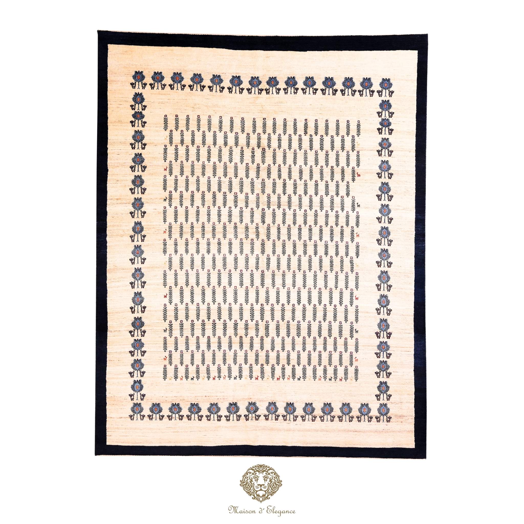 Luxury Handmade Persian Qashqai Wool Rug – Traditional Paisley Design Zollanvari Collection