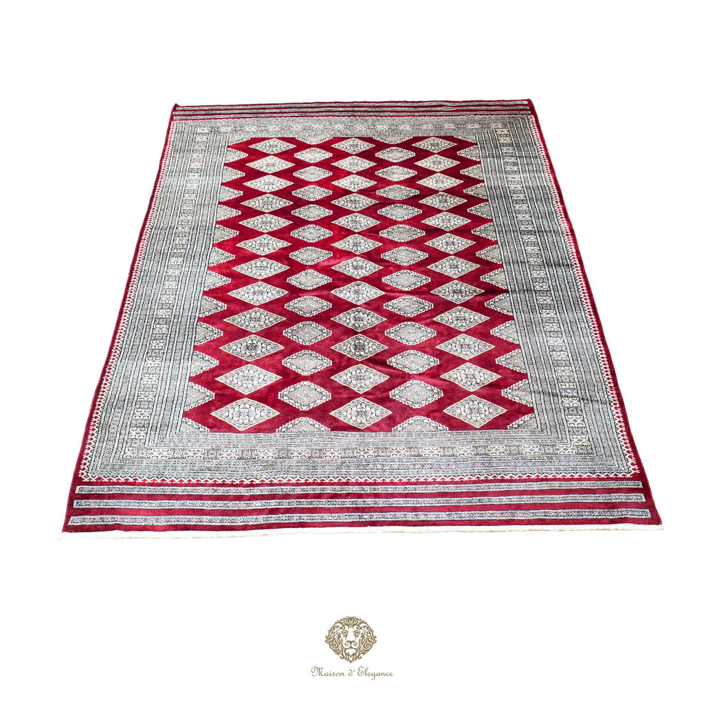 Alfombra de lana Jaldar Bukhara de colores intensos con diseño geométrico | Tradicional 203x312 cm
