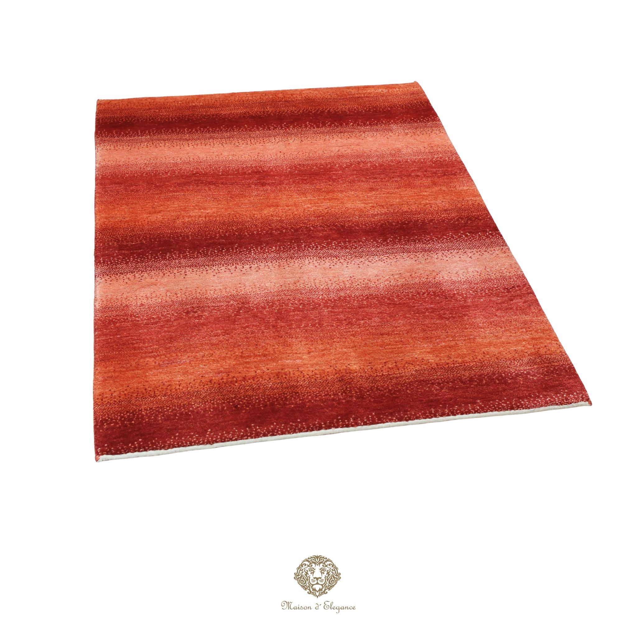 Alfombra persa Kashkuli rojo tribal naturale color | Gabbeh de lana hecha a mano 129 x 180 cm