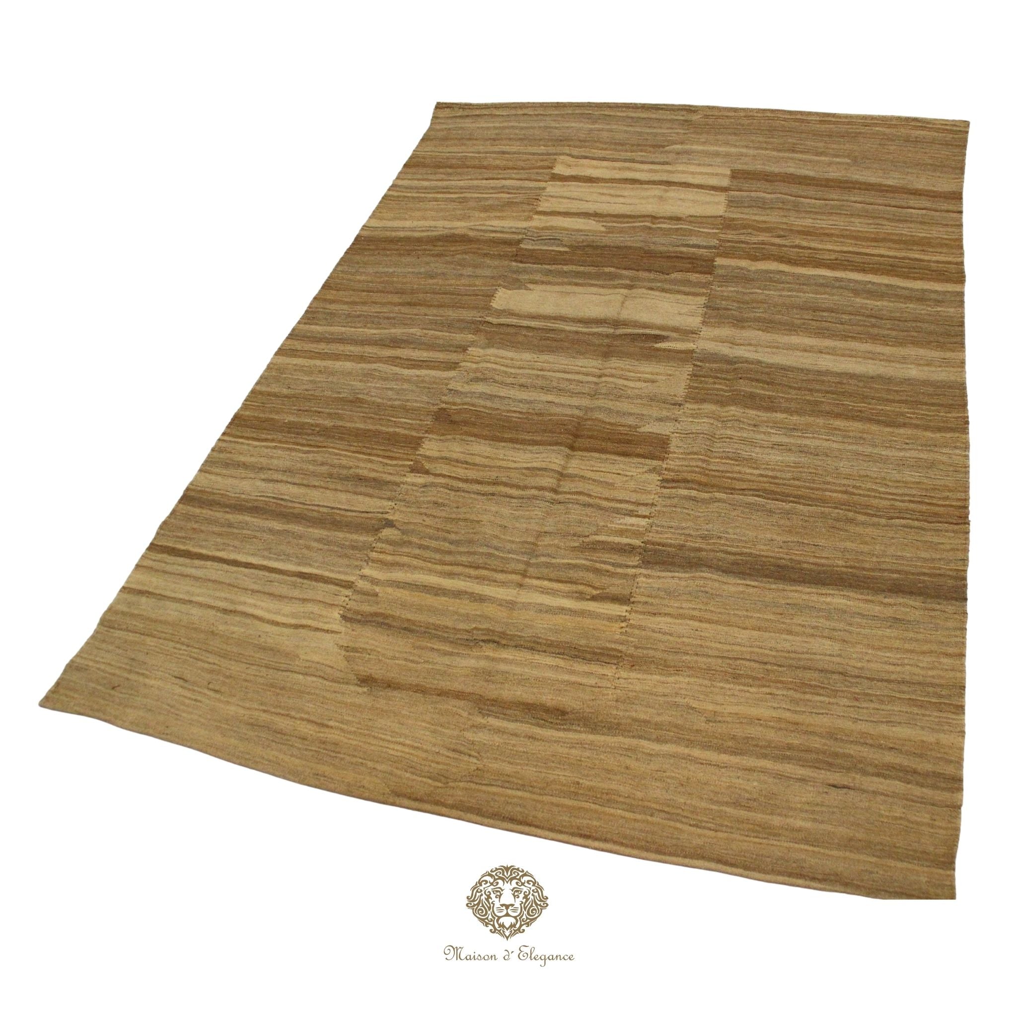 Maison d'Elegance Persian Wool Kilim Artisan Crafted with Naturally Dyed Vibrant Tones