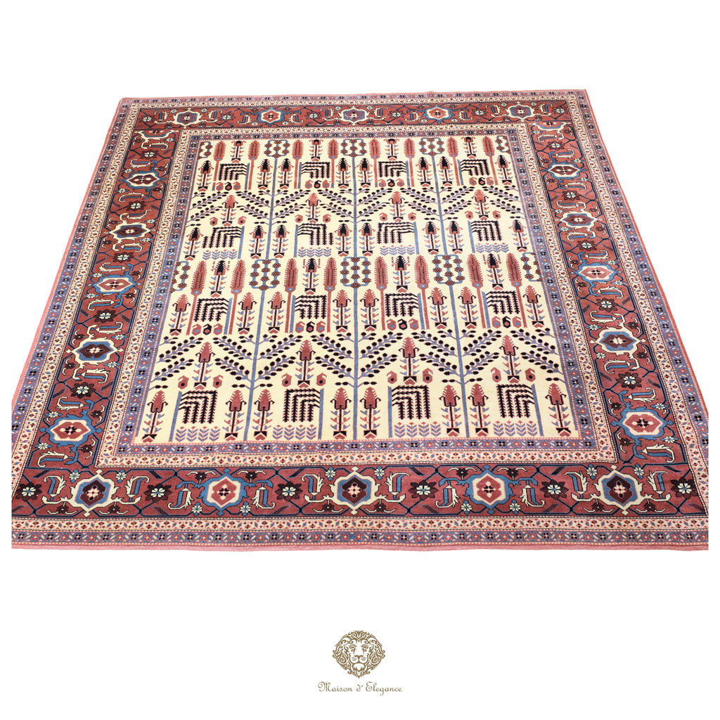 Alfombra de lana superfina con diseño floral Heriz estilo ivory | Alfombra Empire Maison 252x308 cm