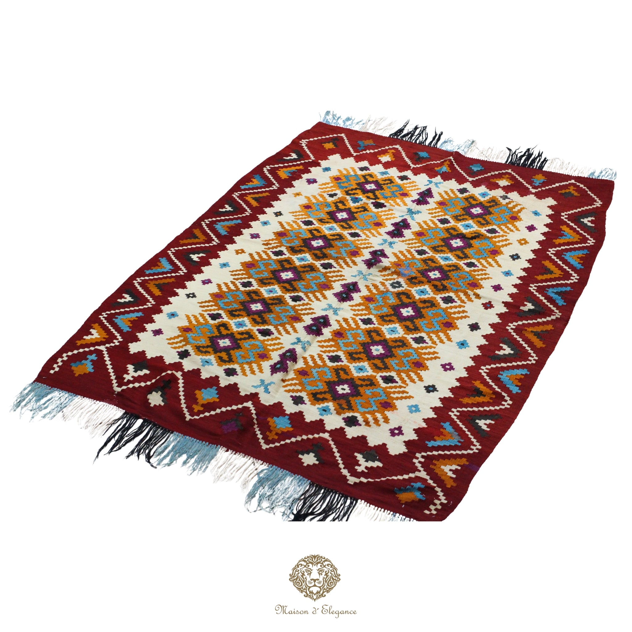 Alfombra Antigüedad Kilim Besarabia Lana | Diseño Geométrico 138x210 cm