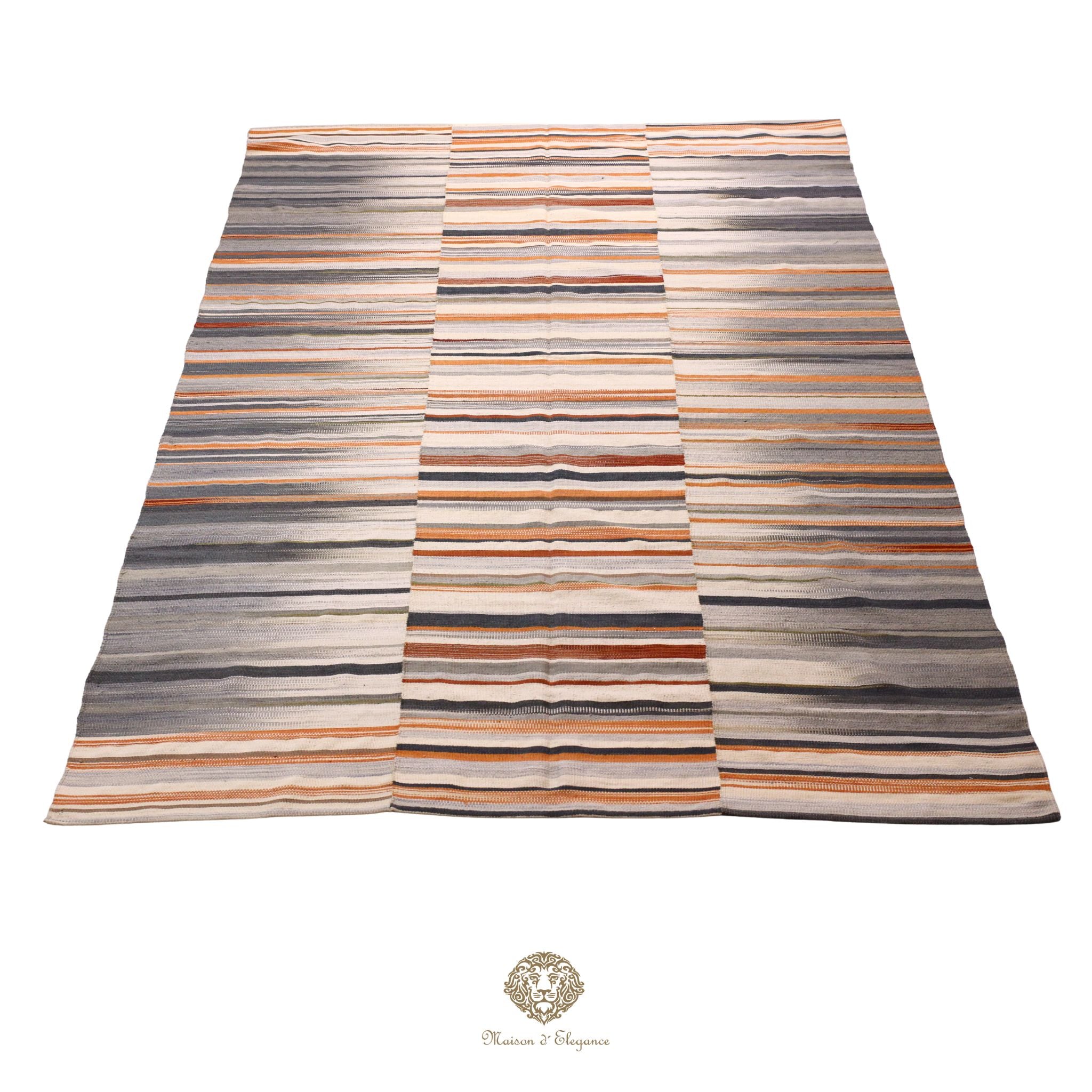 Alfombra persa Kia Sar Kilim hecha a mano de lana, colorida | Kilim de diseño Maison moderne 194 x 302 cm