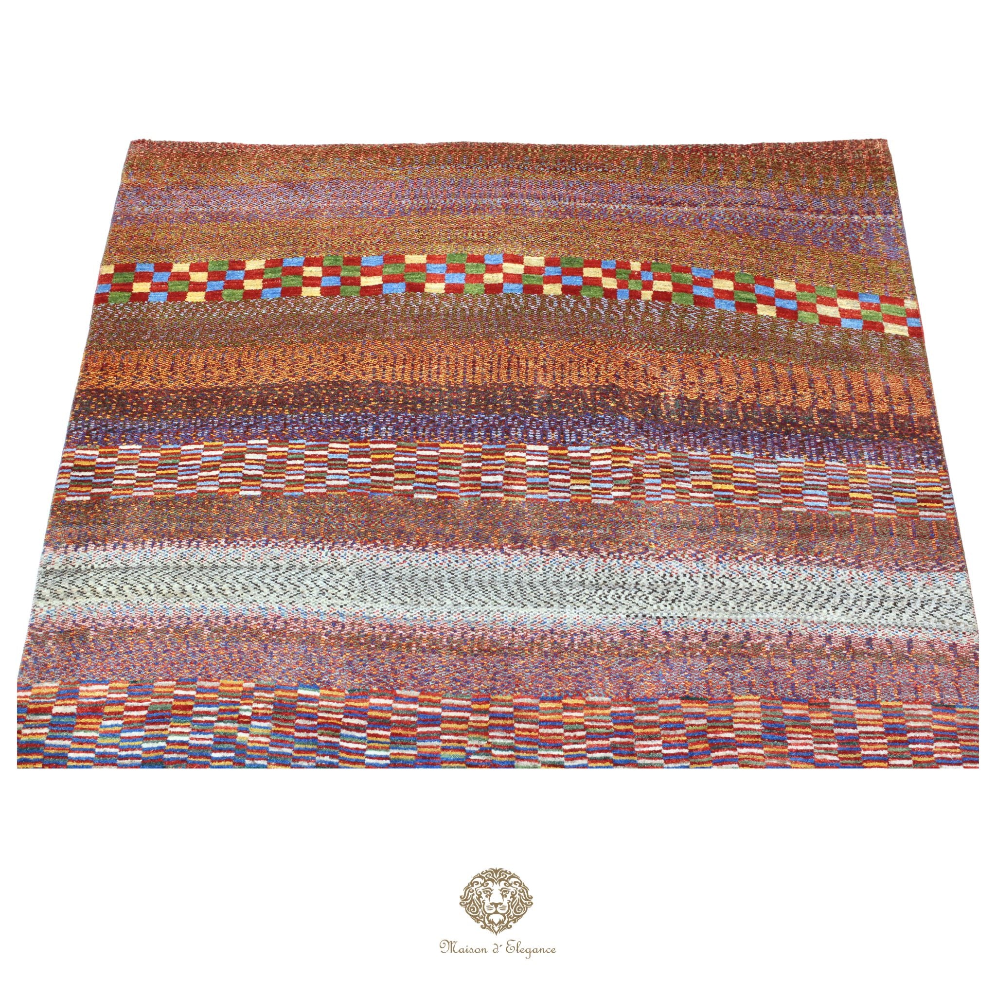 Alfombra persa Trible Fine Kashkuli con tintes naturales | Loribaft de lana hecha a mano 170 x 243 cm
