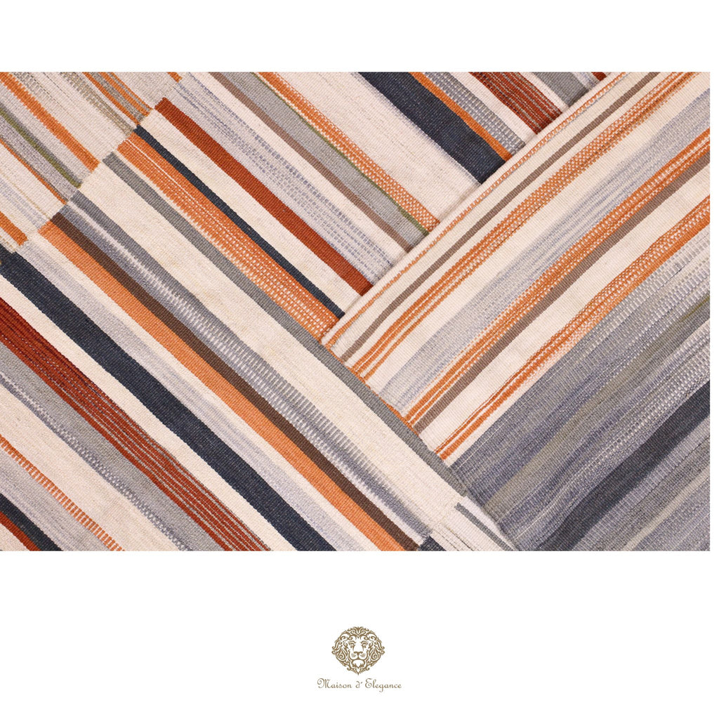 Alfombra persa Kia Sar Kilim hecha a mano de lana, colorida | Kilim de diseño Maison moderne 194 x 302 cm