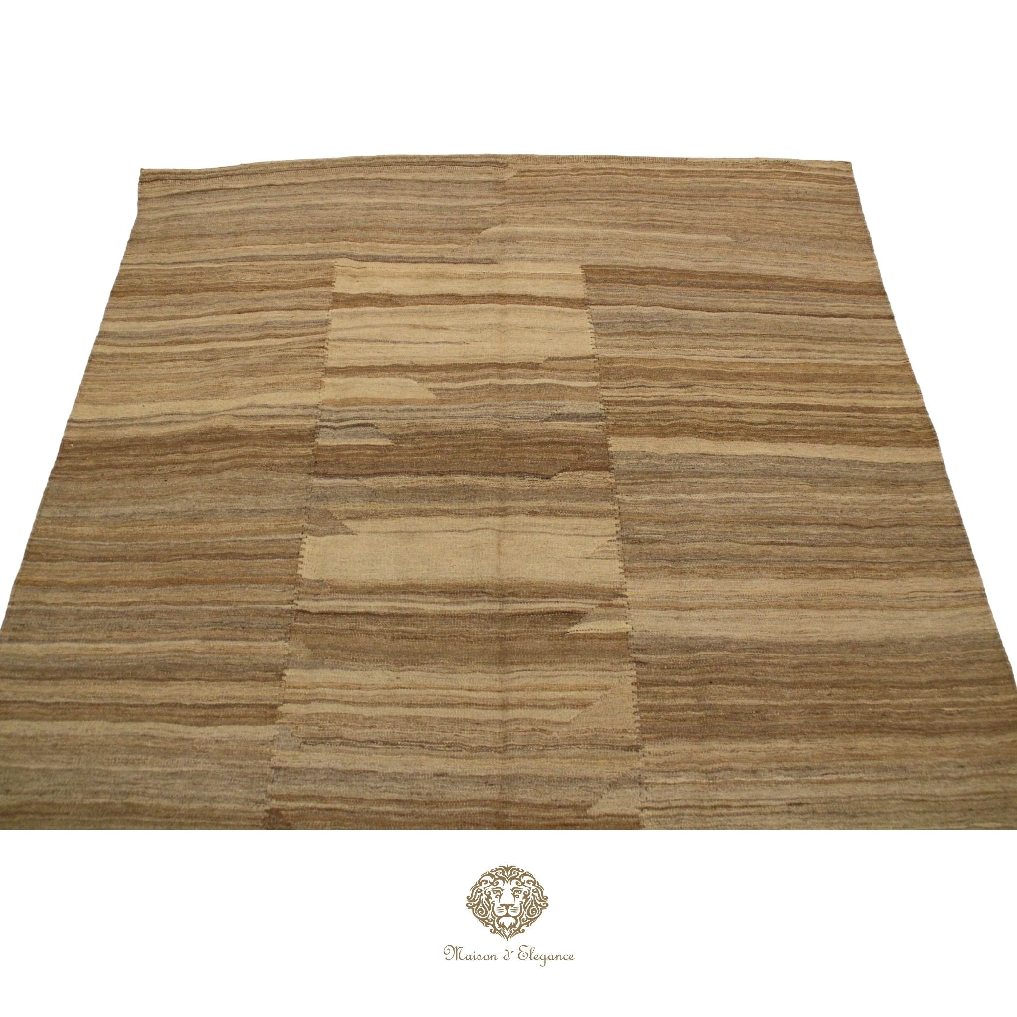 Maison d'Elegance Persian Wool Kilim Artisan Crafted with Naturally Dyed Vibrant Tones