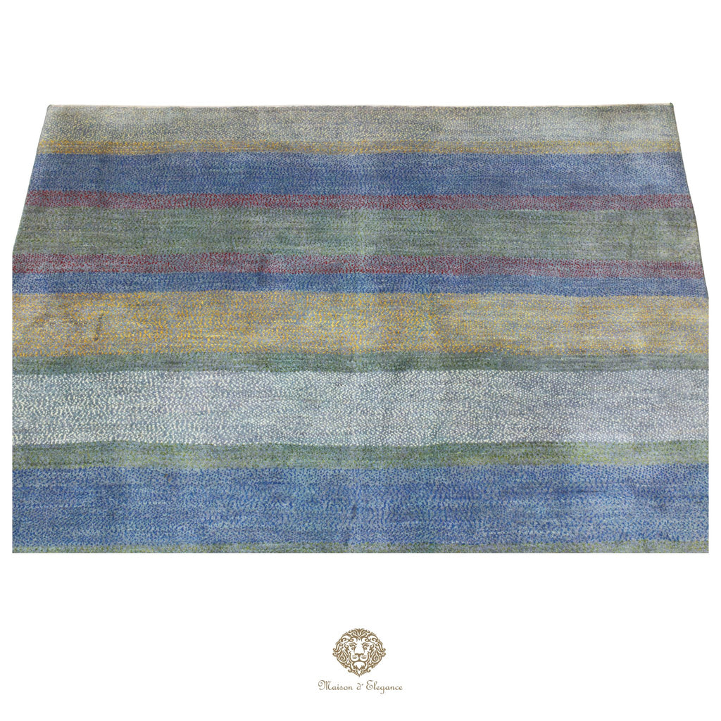 Alfombra persa Kashkuli colorida | Gabbeh de lana hecha a mano 197 x 201 cm