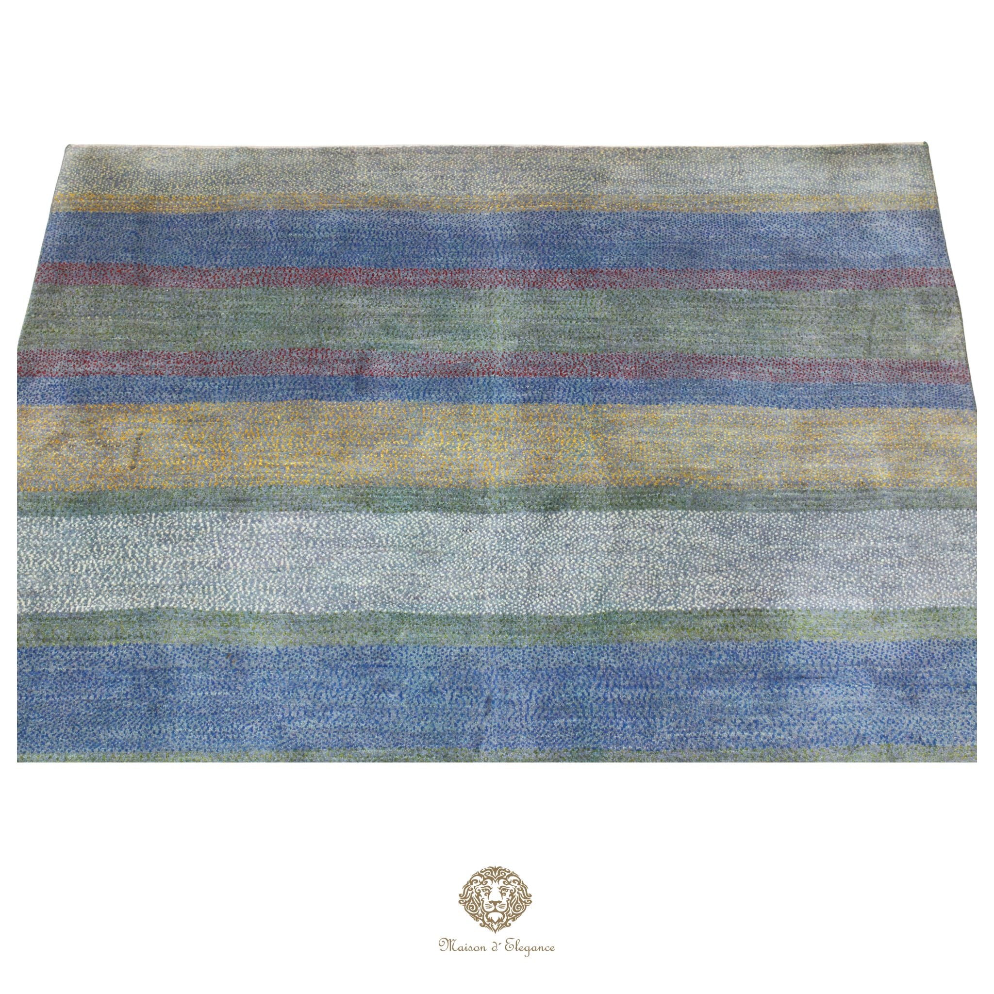 Alfombra persa Kashkuli colorida | Gabbeh de lana hecha a mano 197 x 201 cm