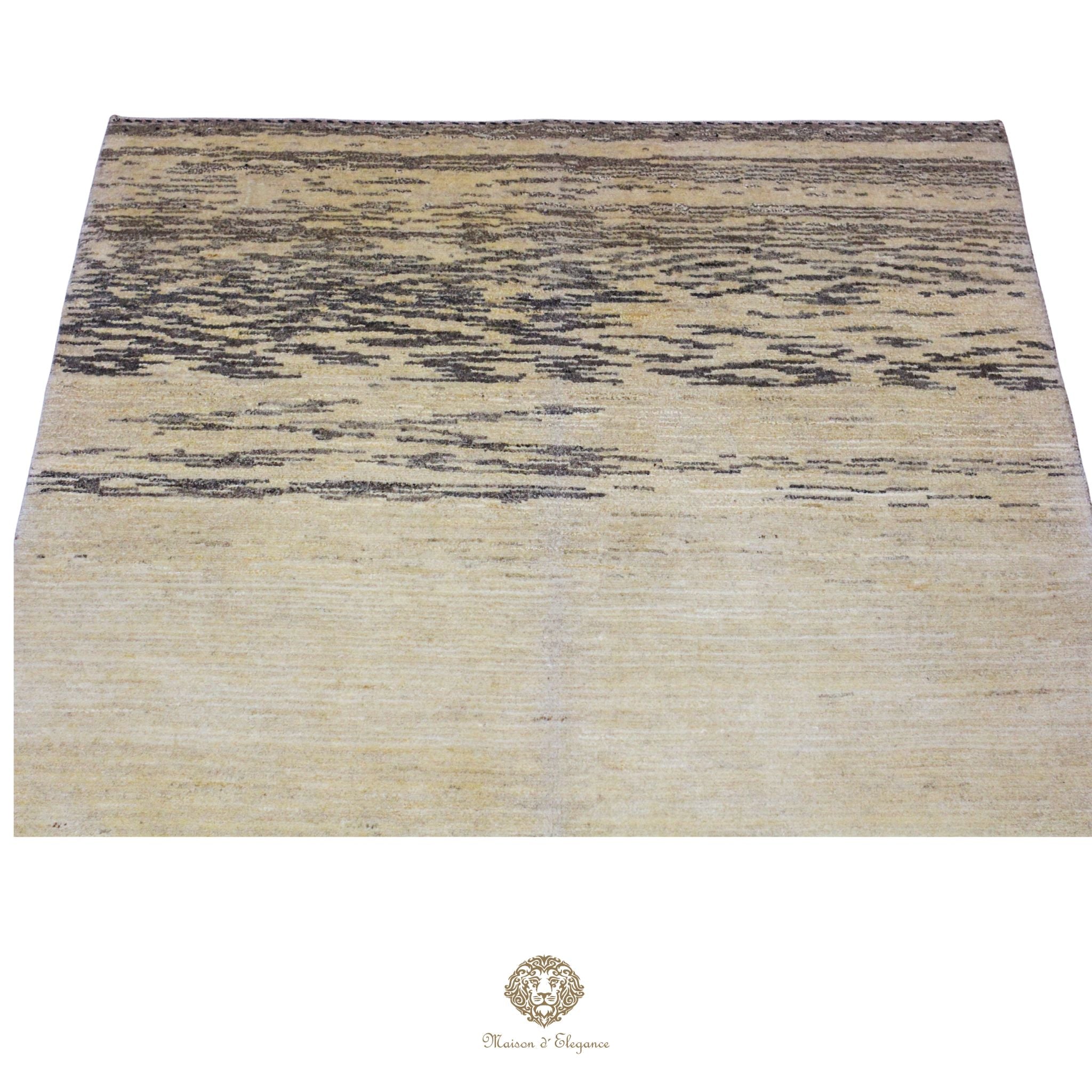 Alfombra persa Kashkuli blanca tribal naturale color | Gabbeh de lana hecha a mano 119 x 180 cm