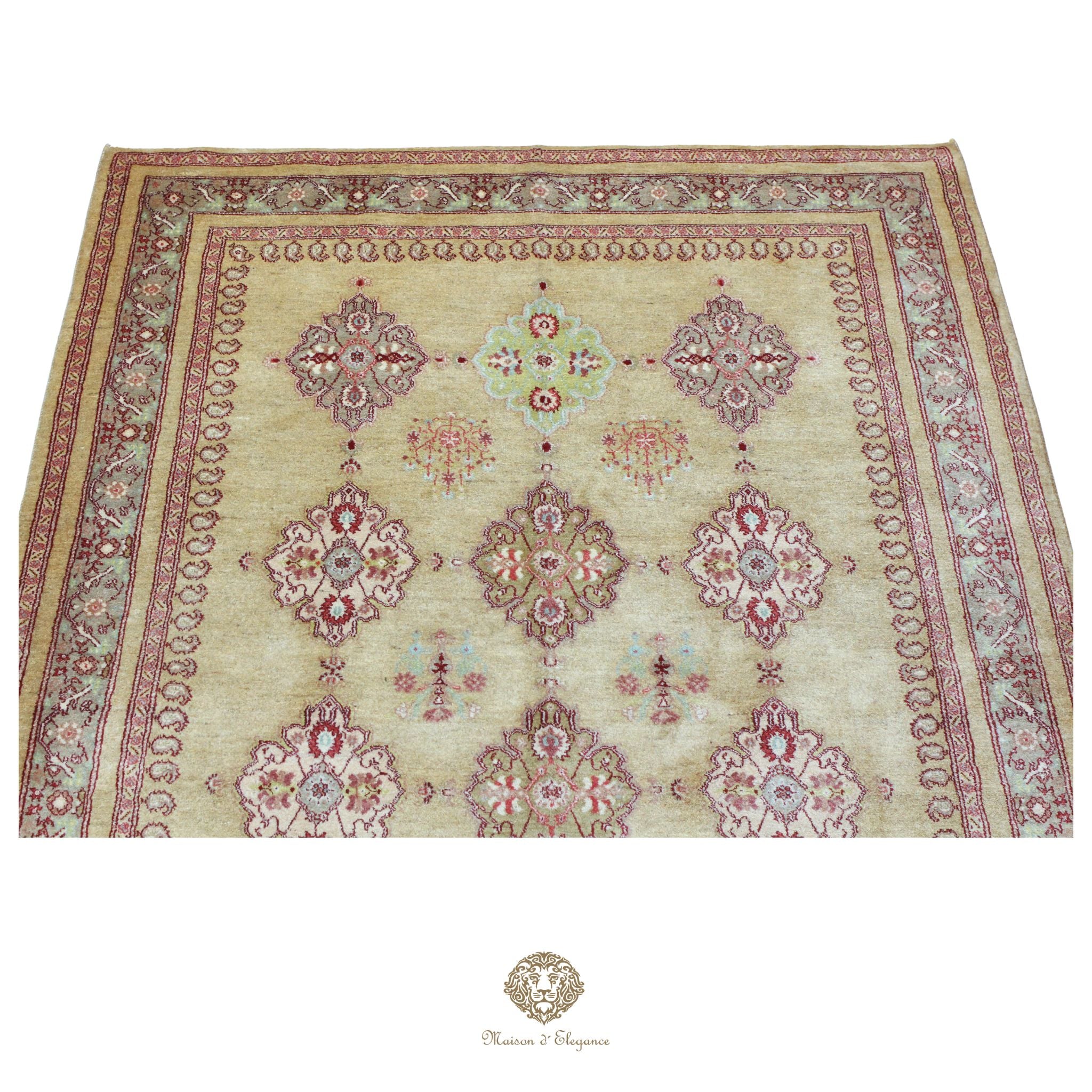 Alfombra persa Trible Fine Kashkuli con tintes naturales | Loribaft de lana hecha a mano 170 x 242 cm