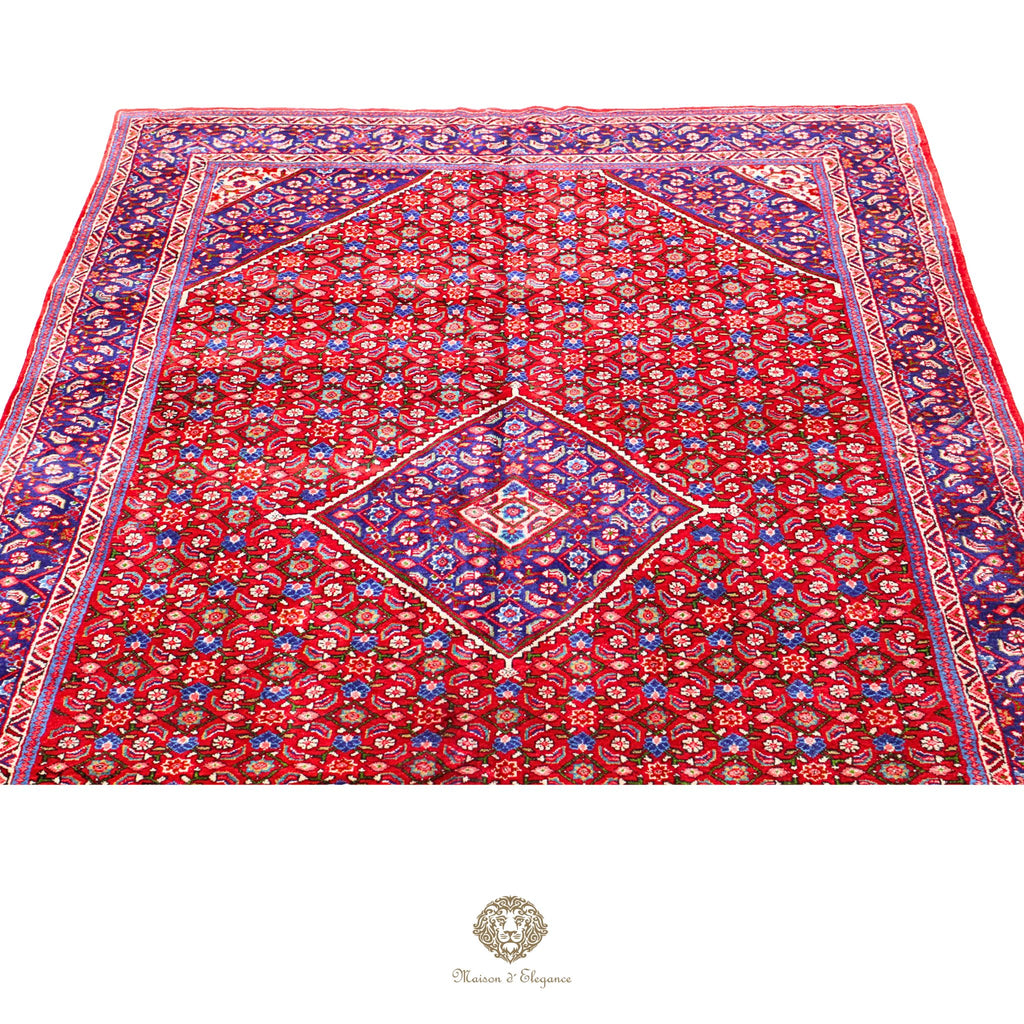 Alfombra Hamedan Lana Centro Geométrico Persa Tradicional | diseño de medallón hecho a mano 274 x 391 cm