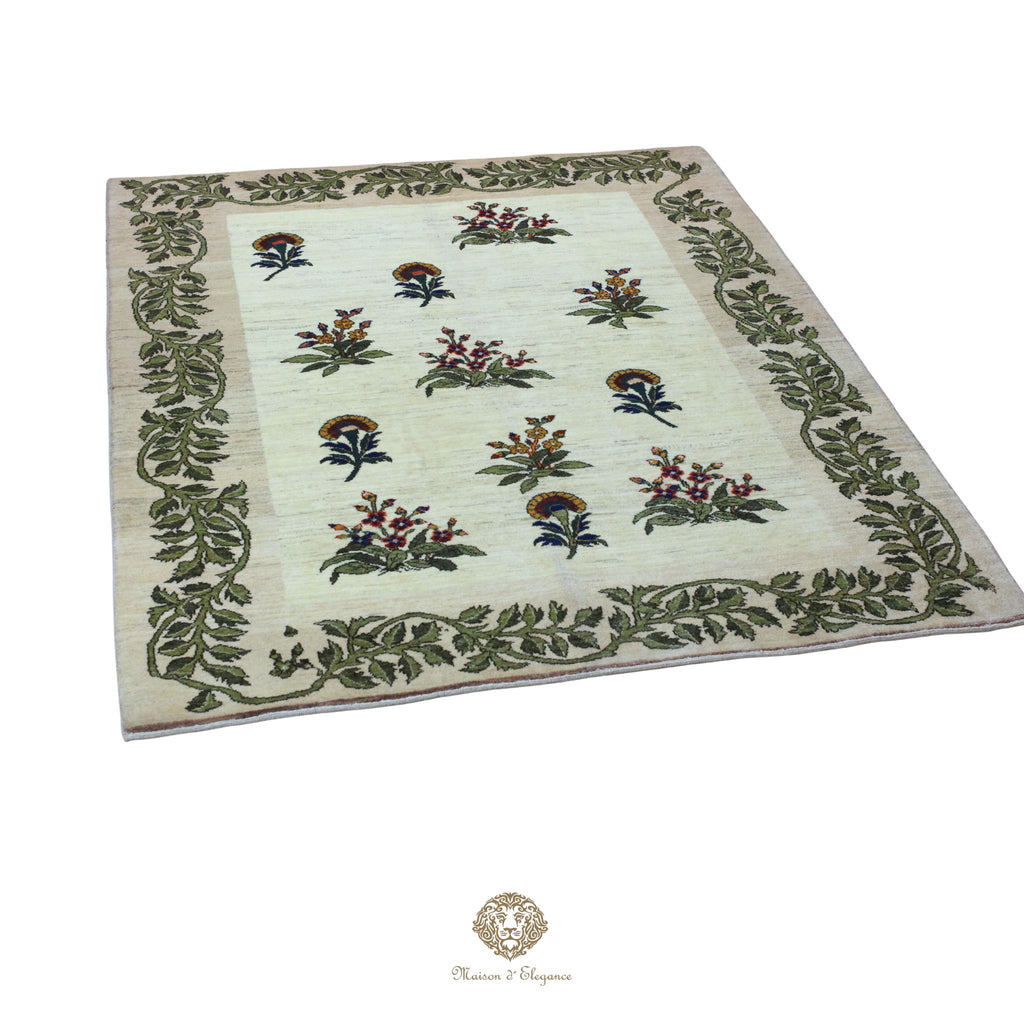 Alfombra persa Trible Fine Kashkuli con tintes naturales | Gabbeh de lana hecha a mano 156 x 197 cm