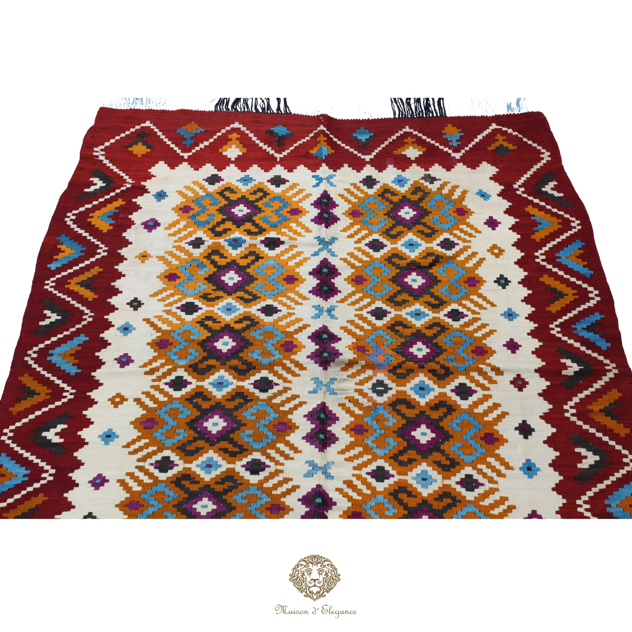 Alfombra Antigüedad Kilim Besarabia Lana | Diseño Geométrico 138x210 cm