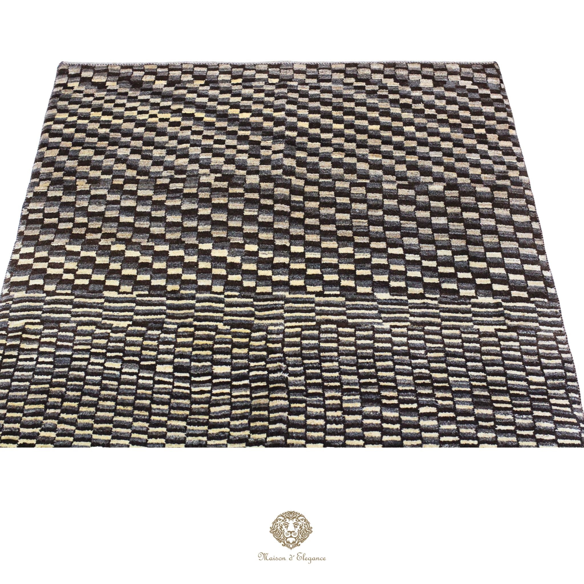 Alfombra persa Kashkuli naturale color tribal | Gabbeh de lana hecha a mano 111 x 183 cm