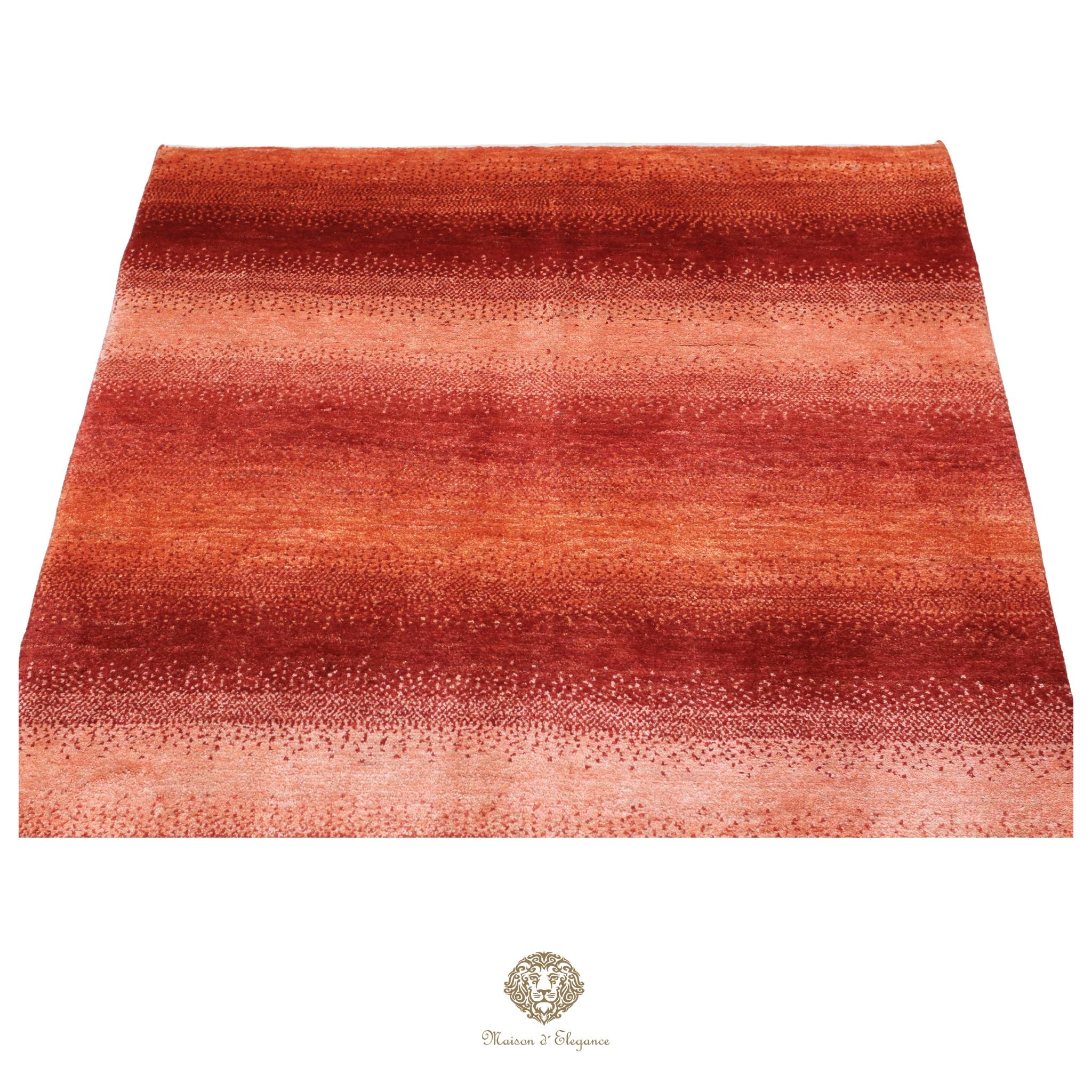 Alfombra persa Kashkuli rojo tribal naturale color | Gabbeh de lana hecha a mano 129 x 180 cm