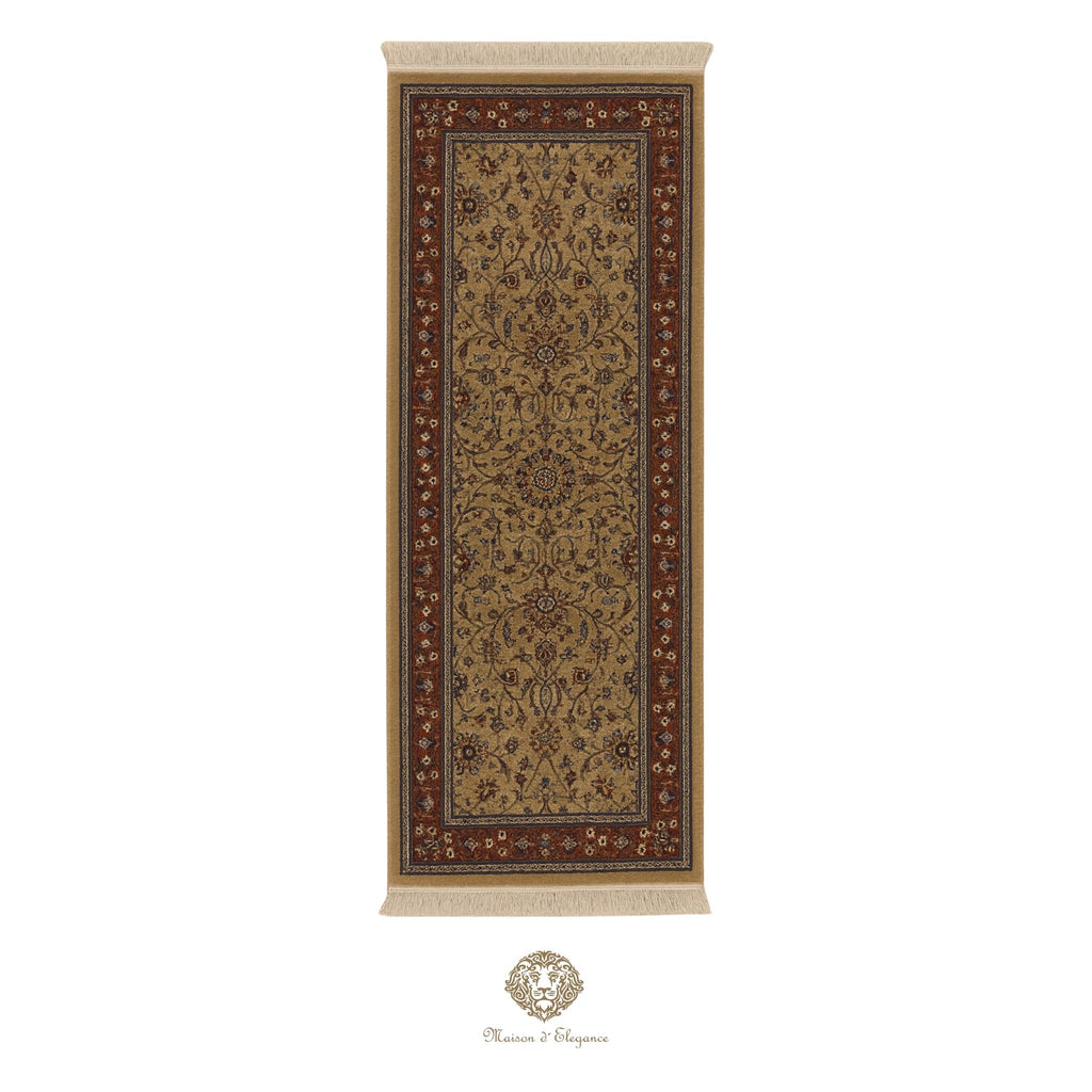 Caminero Oriental Tradicional Lana Pura - Alfombra Artesanal 404 x 75 cm