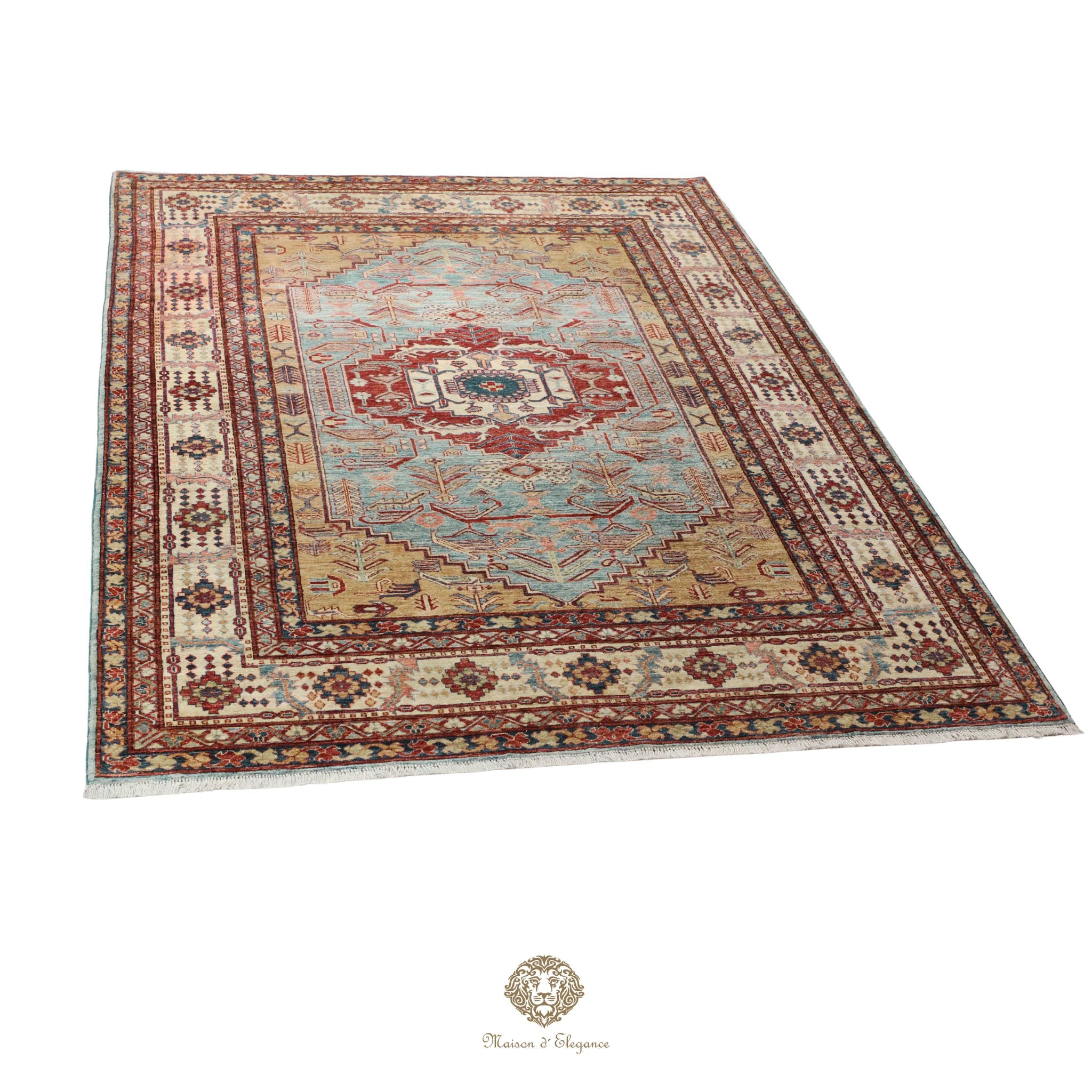 Kasak Fine Wool Rug Medallion Classic Design | Hand-knotted  239 x 335 cm