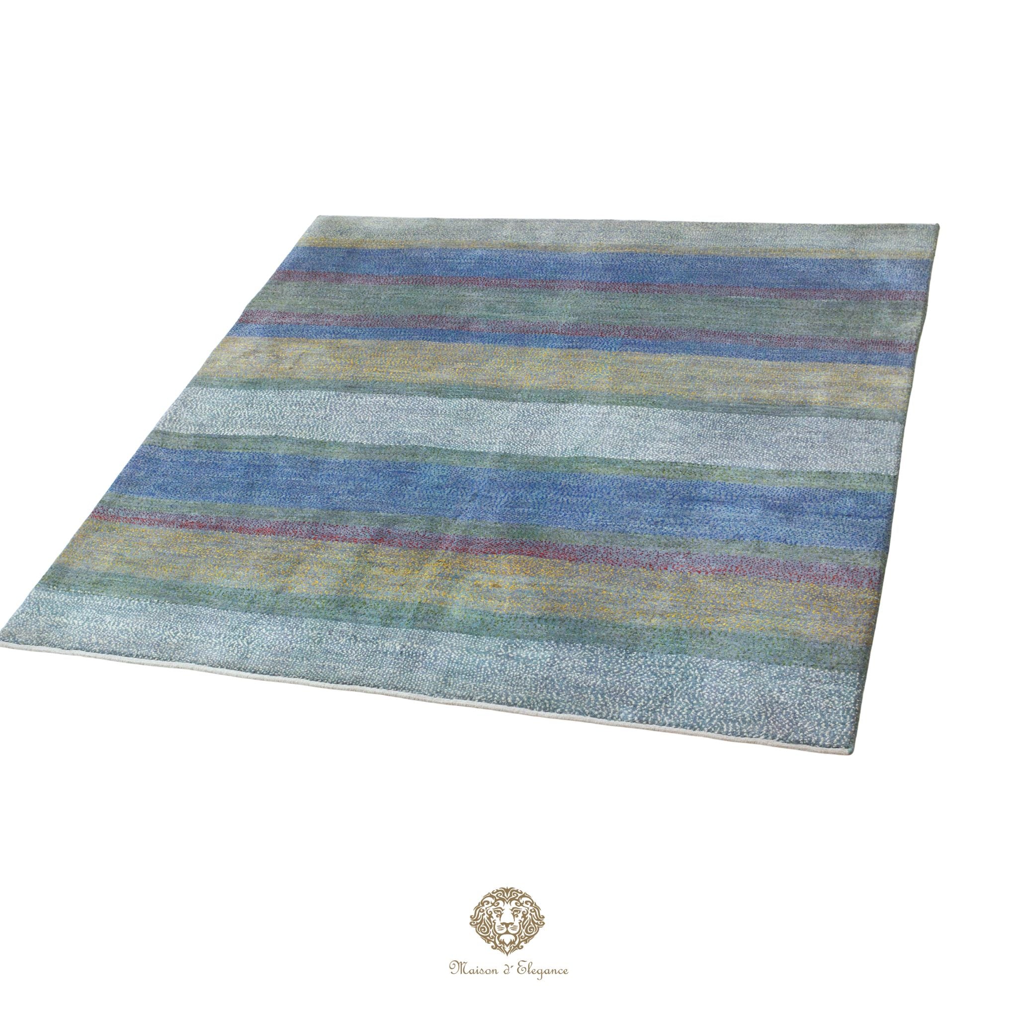 Alfombra persa Kashkuli colorida | Gabbeh de lana hecha a mano 197 x 201 cm