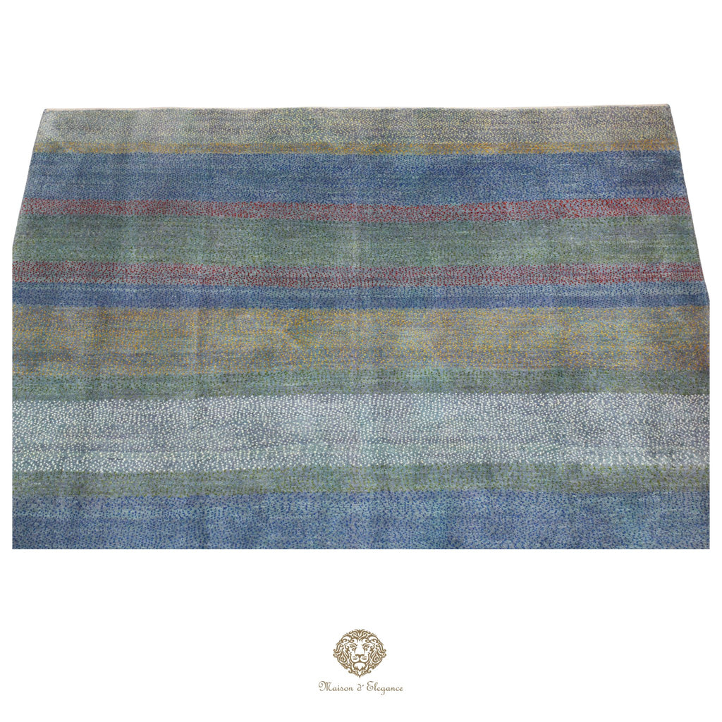 Alfombra persa Kashkuli colorida | Gabbeh de lana hecha a mano 203 x 219 cm