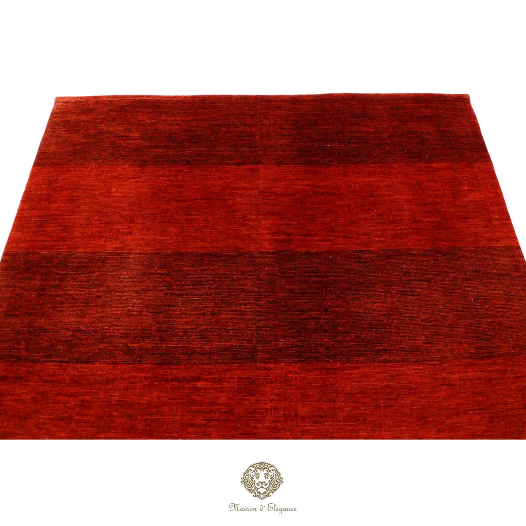 Red textured rug on a red background