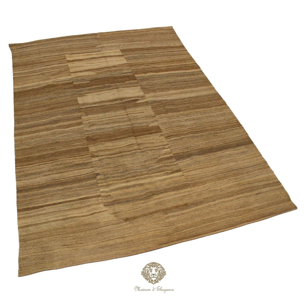 Maison d'Elegance Persian Wool Kilim Artisan Crafted with Naturally Dyed Vibrant Tones