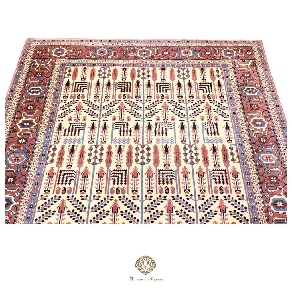 Alfombra de lana superfina con diseño floral Heriz estilo ivory | Alfombra Empire Maison 252x308 cm