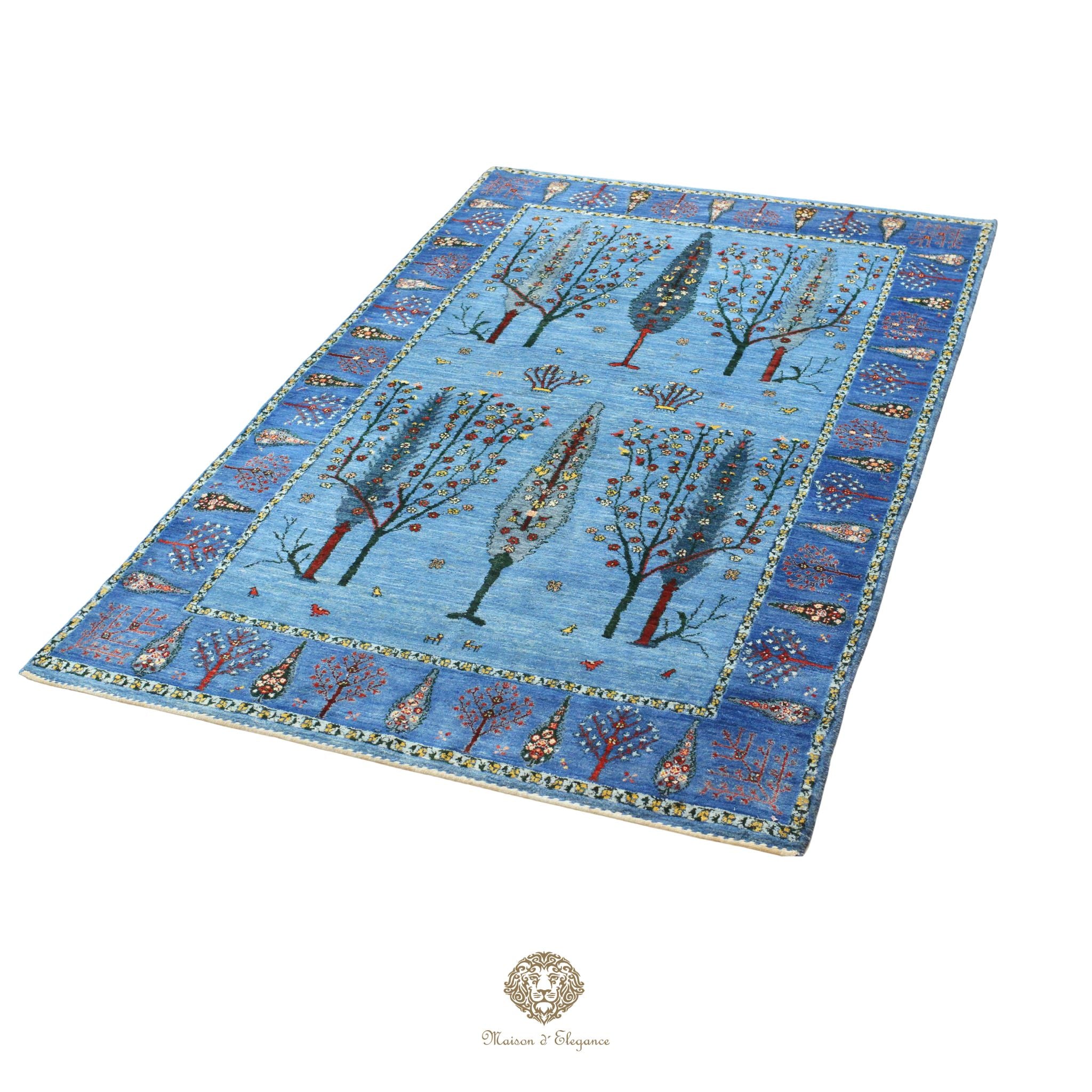 Alfombra persa Trible Fine Kashkuli con tintes naturales | Loribaft de lana hecha a mano 165 x 263 cm