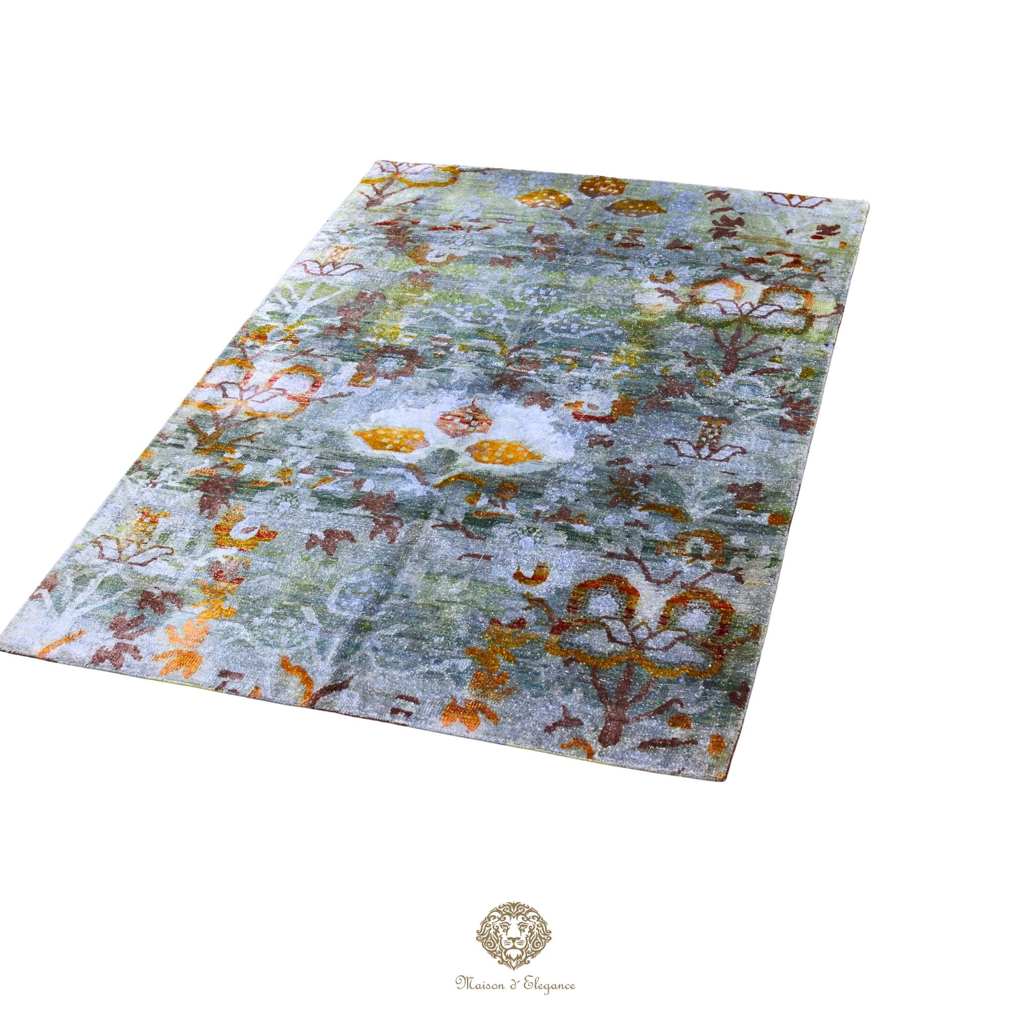 Alfombra persa moderna Kashkuli con tintes naturales | Seda hecha a mano 153 x 232 cm