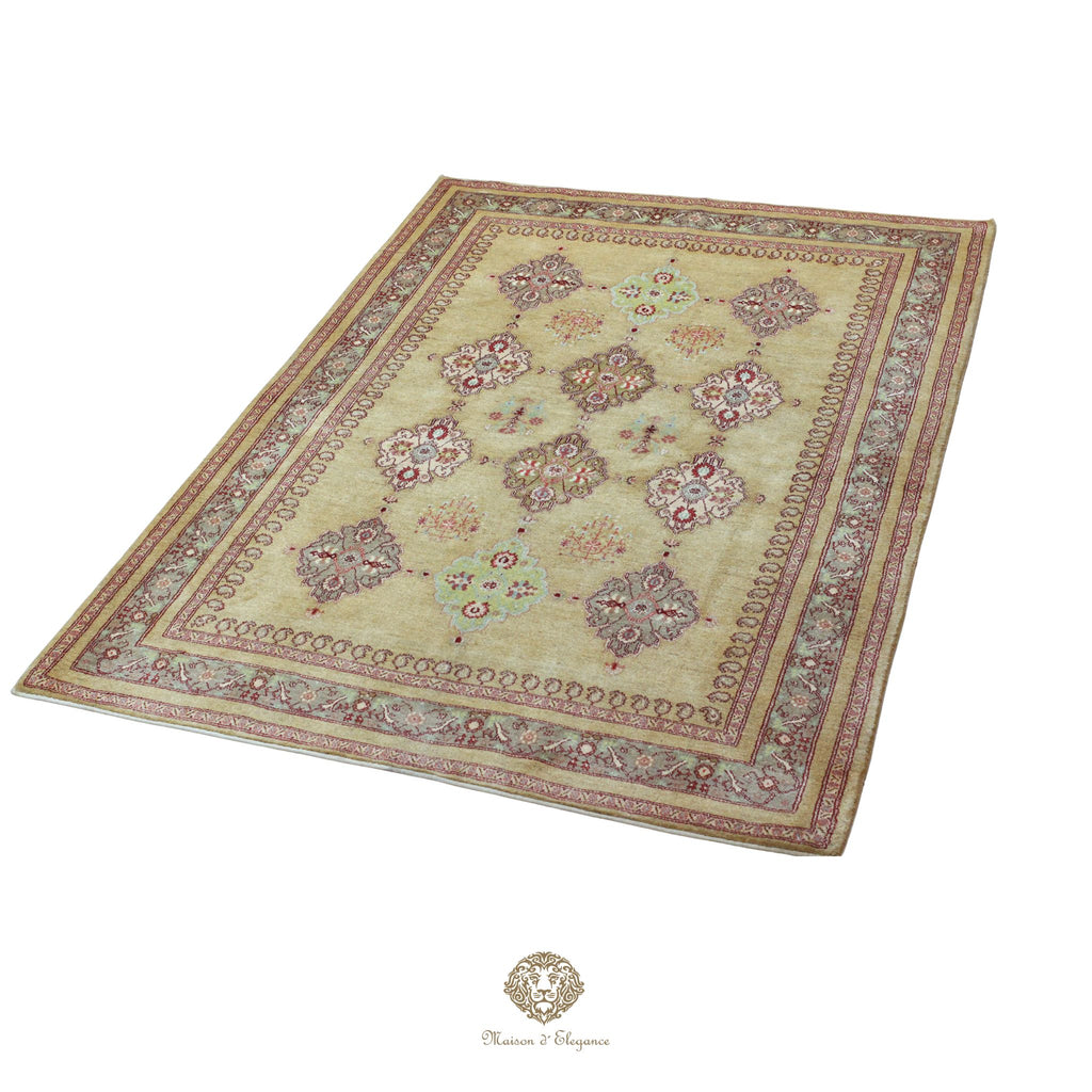 Alfombra persa Trible Fine Kashkuli con tintes naturales | Loribaft de lana hecha a mano 170 x 242 cm