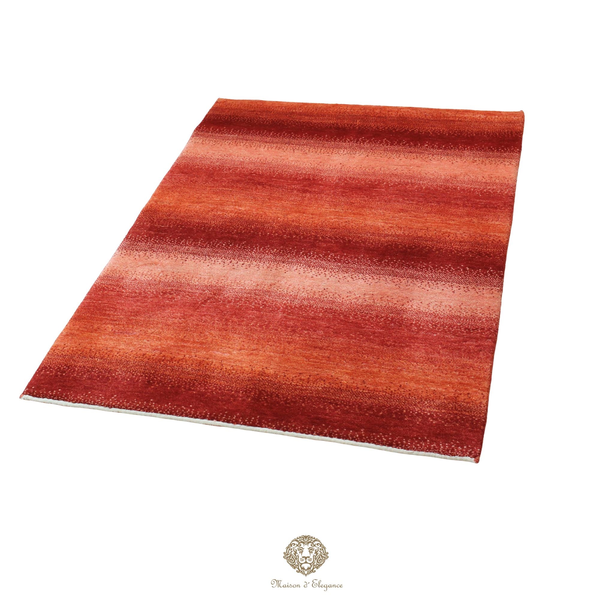 Alfombra persa Kashkuli rojo tribal naturale color | Gabbeh de lana hecha a mano 129 x 180 cm