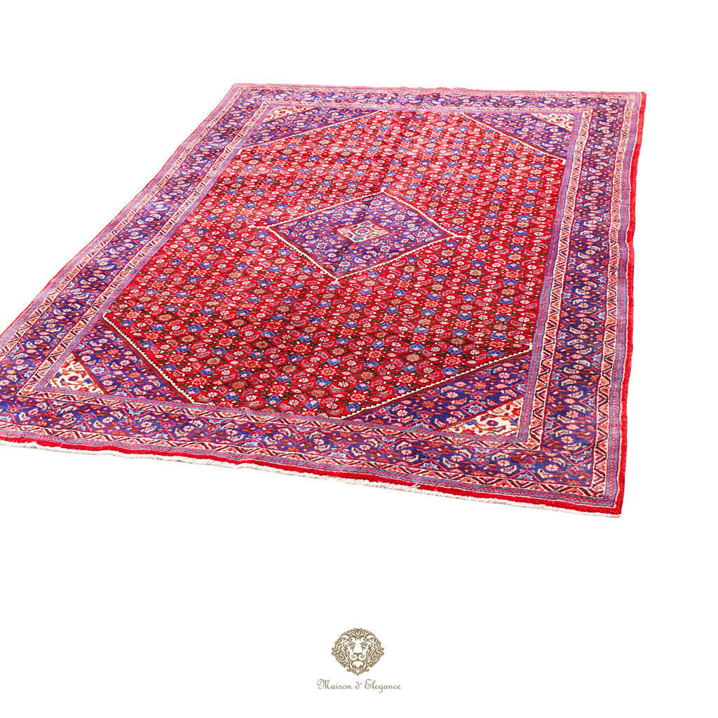 Alfombra Hamedan Lana Centro Geométrico Persa Tradicional | diseño de medallón hecho a mano 274 x 391 cm
