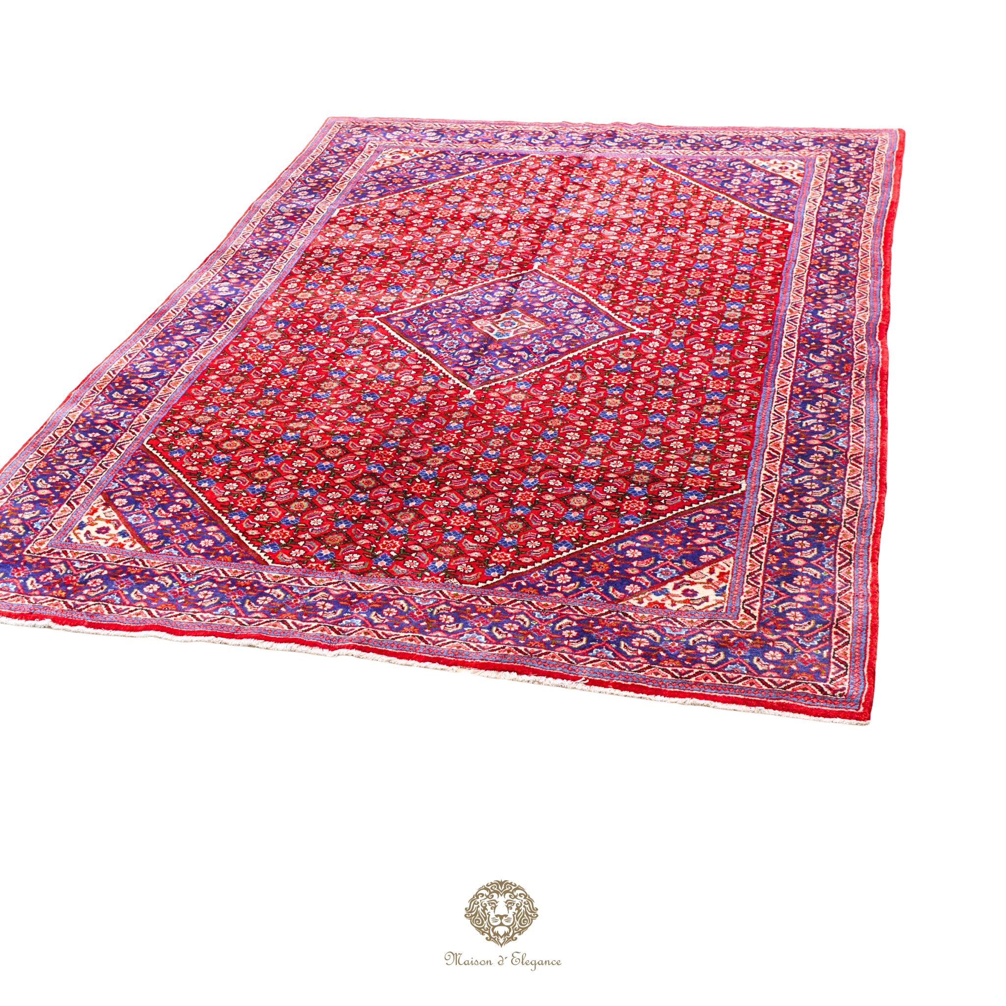 Alfombra Hamedan Lana Centro Geométrico Persa Tradicional | diseño de medallón hecho a mano 274 x 391 cm