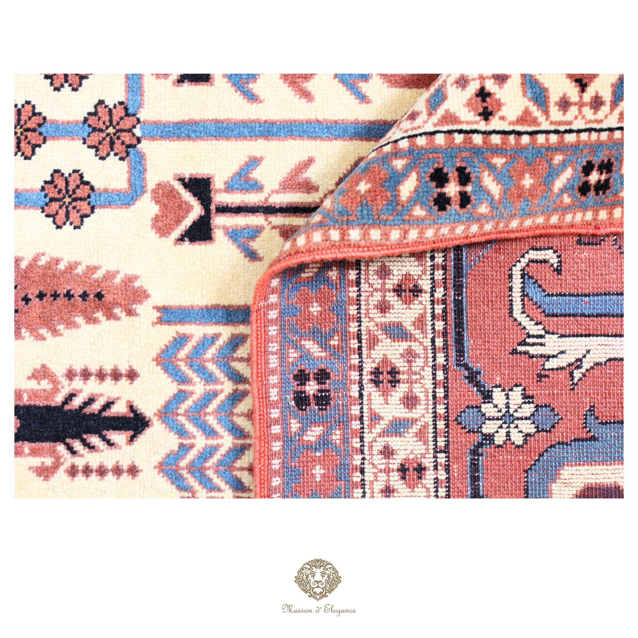 Alfombra de lana superfina con diseño floral Heriz estilo ivory | Alfombra Empire Maison 252x308 cm