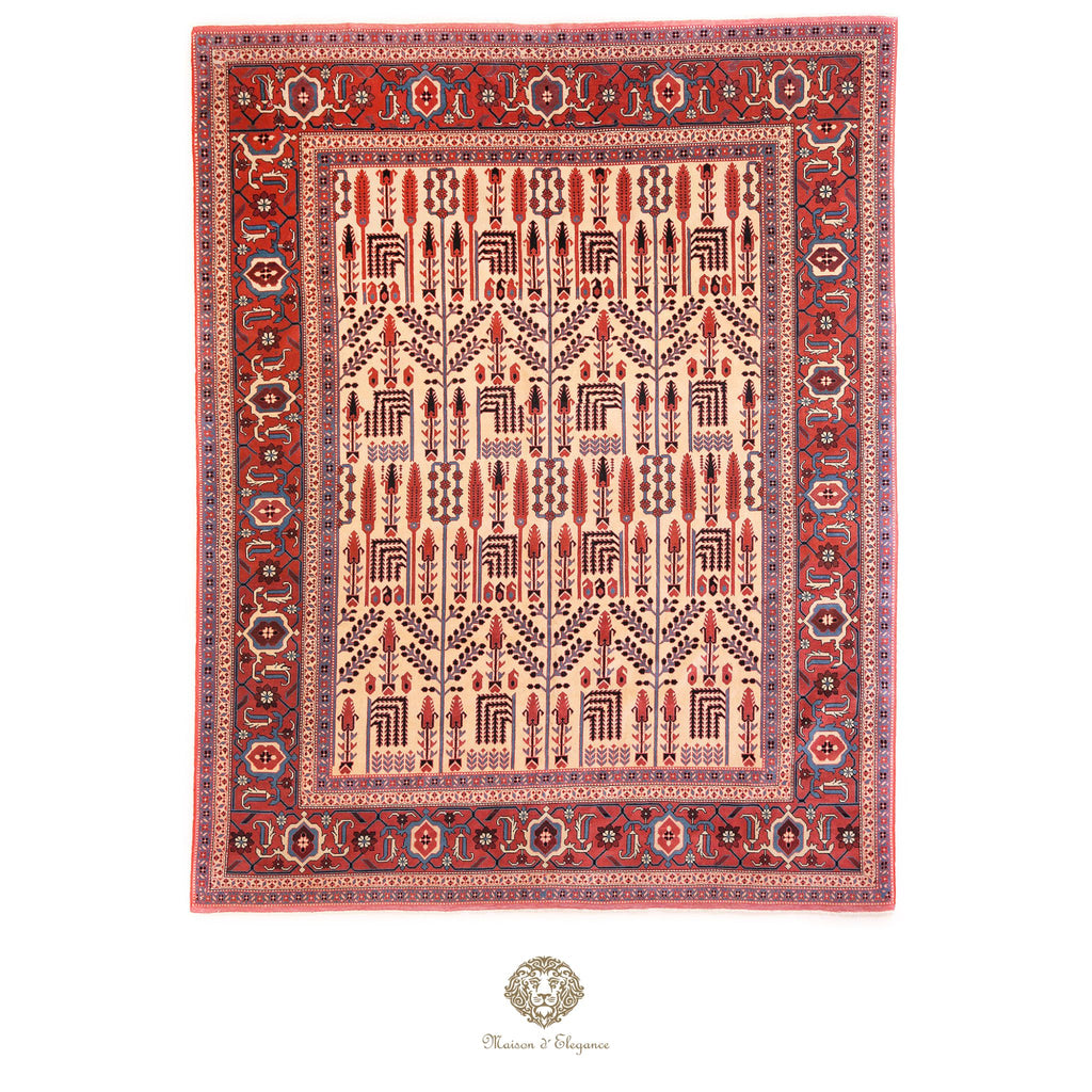Alfombra de lana superfina con diseño floral Heriz estilo ivory | Alfombra Empire Maison 252x308 cm