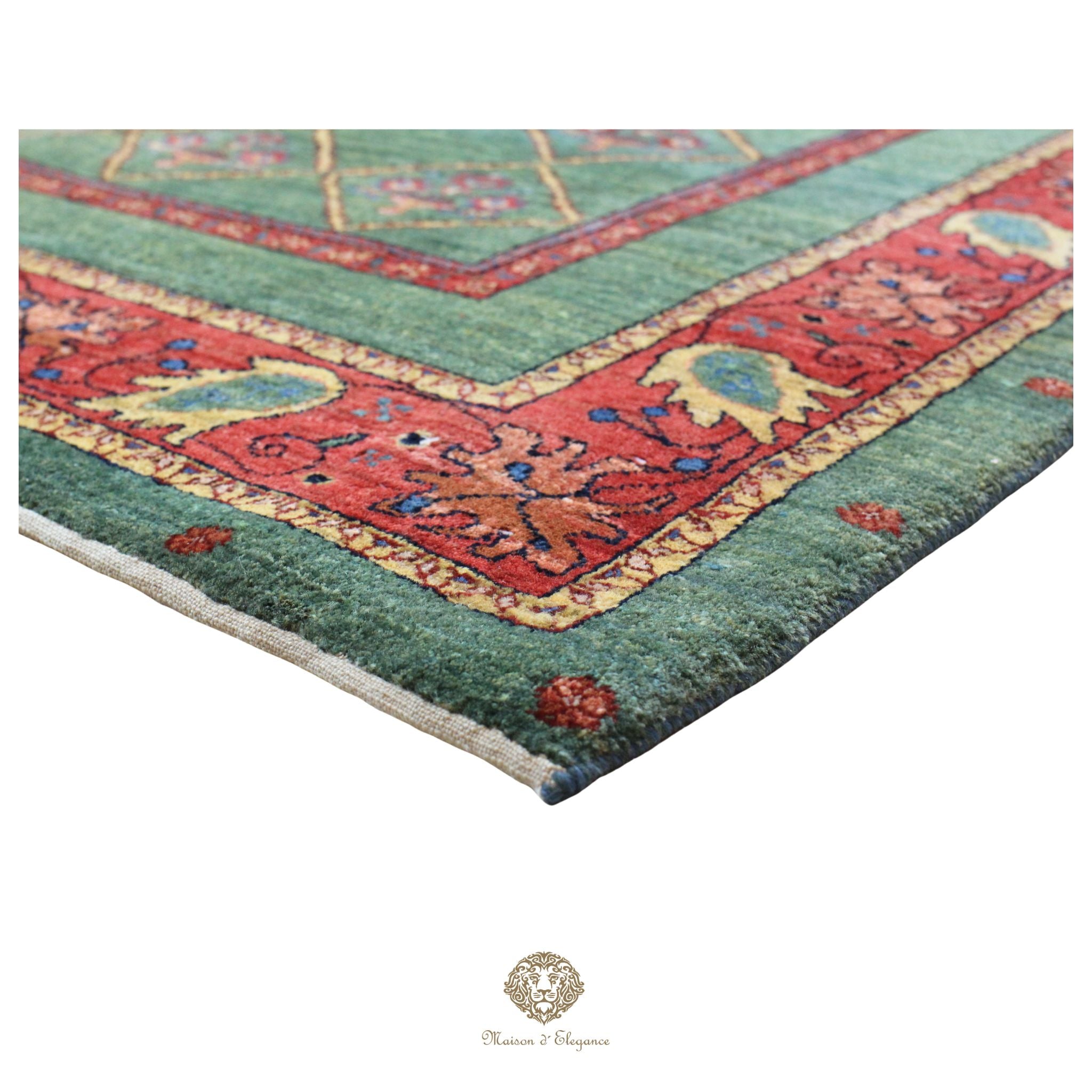 Alfombra persa Trible Fine Kashkuli con tintes naturales | Loribaft de lana hecha a mano 172 x 237 cm