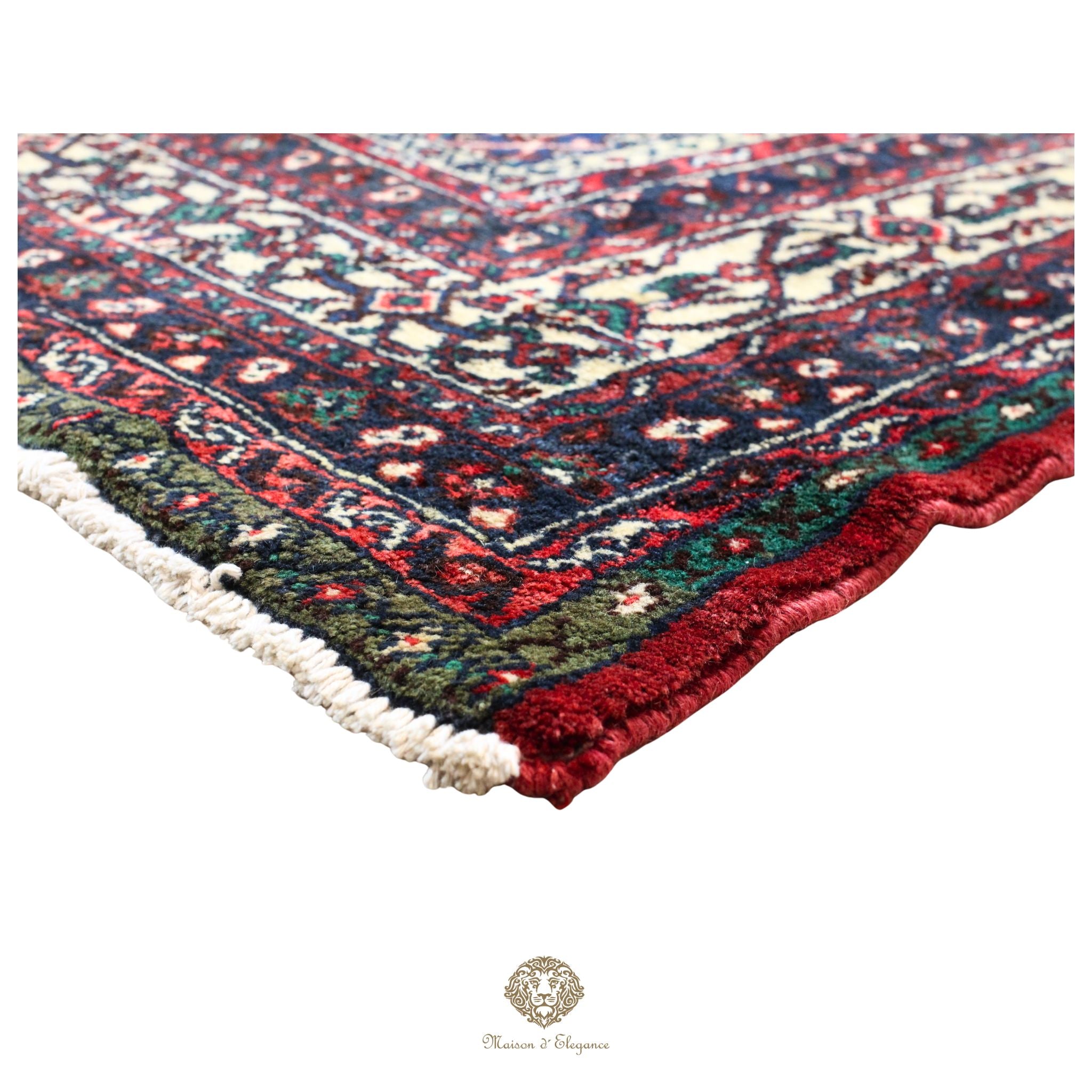 Alfombra Hamedan Lana Centro Geométrico Persa Tradicional | diseño de medallón hecho a mano 322 x 395 cm