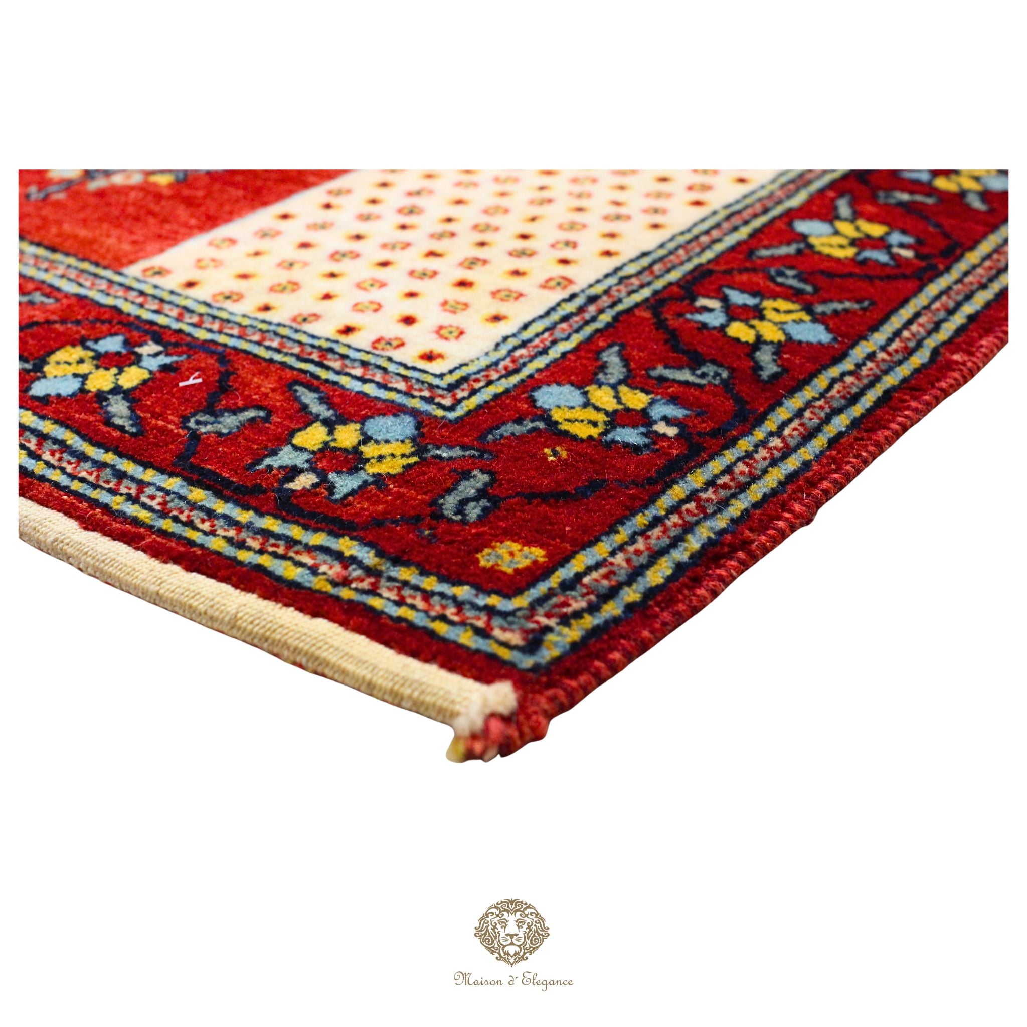 Alfombra persa Kashkuli colorida naturale | Gabbeh de lana hecha a mano 84 x 101 cm