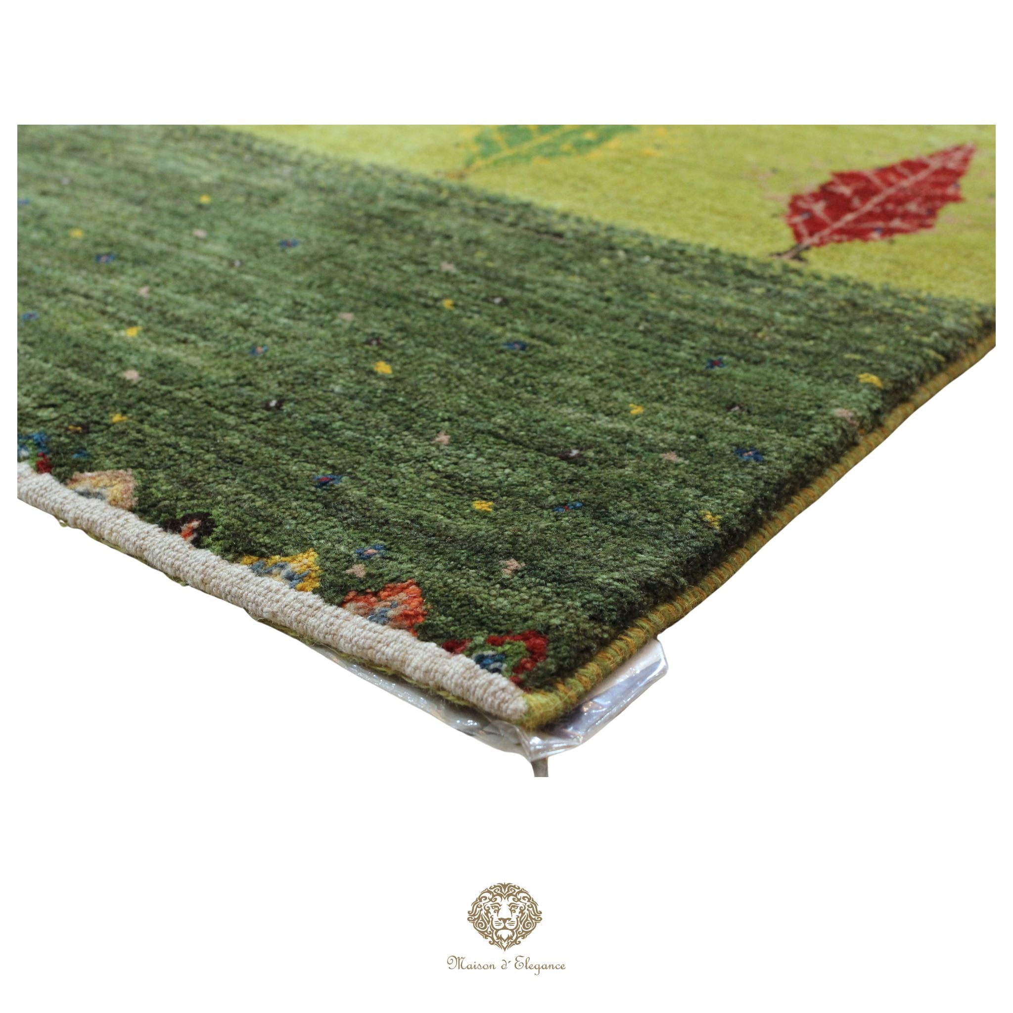 Alfombra persa Kashkuli colorido tribal naturale color | Gabbeh de lana hecha a mano 182 x 220 cm