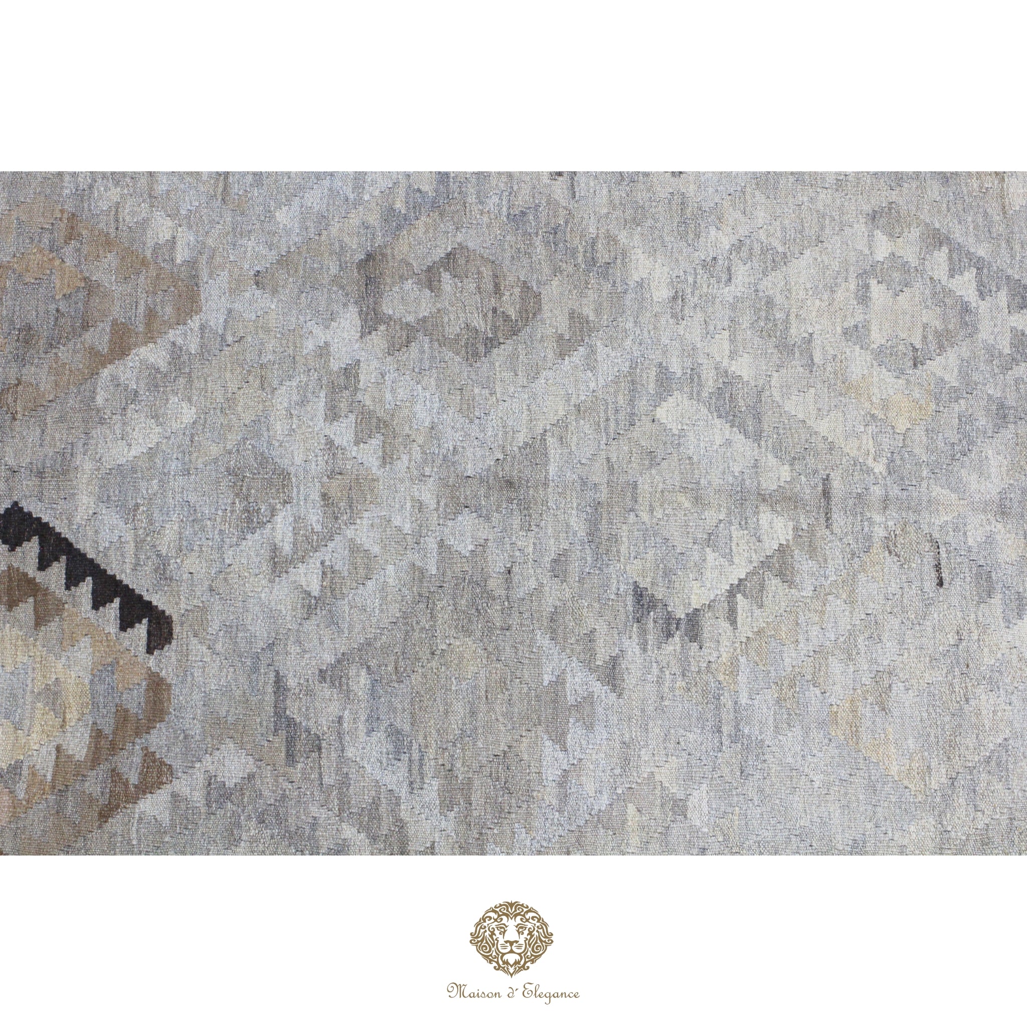 Alfombra Kilim Geométrico Transicional 135x194cm Lana Pura Teñido Natural - Artesanal